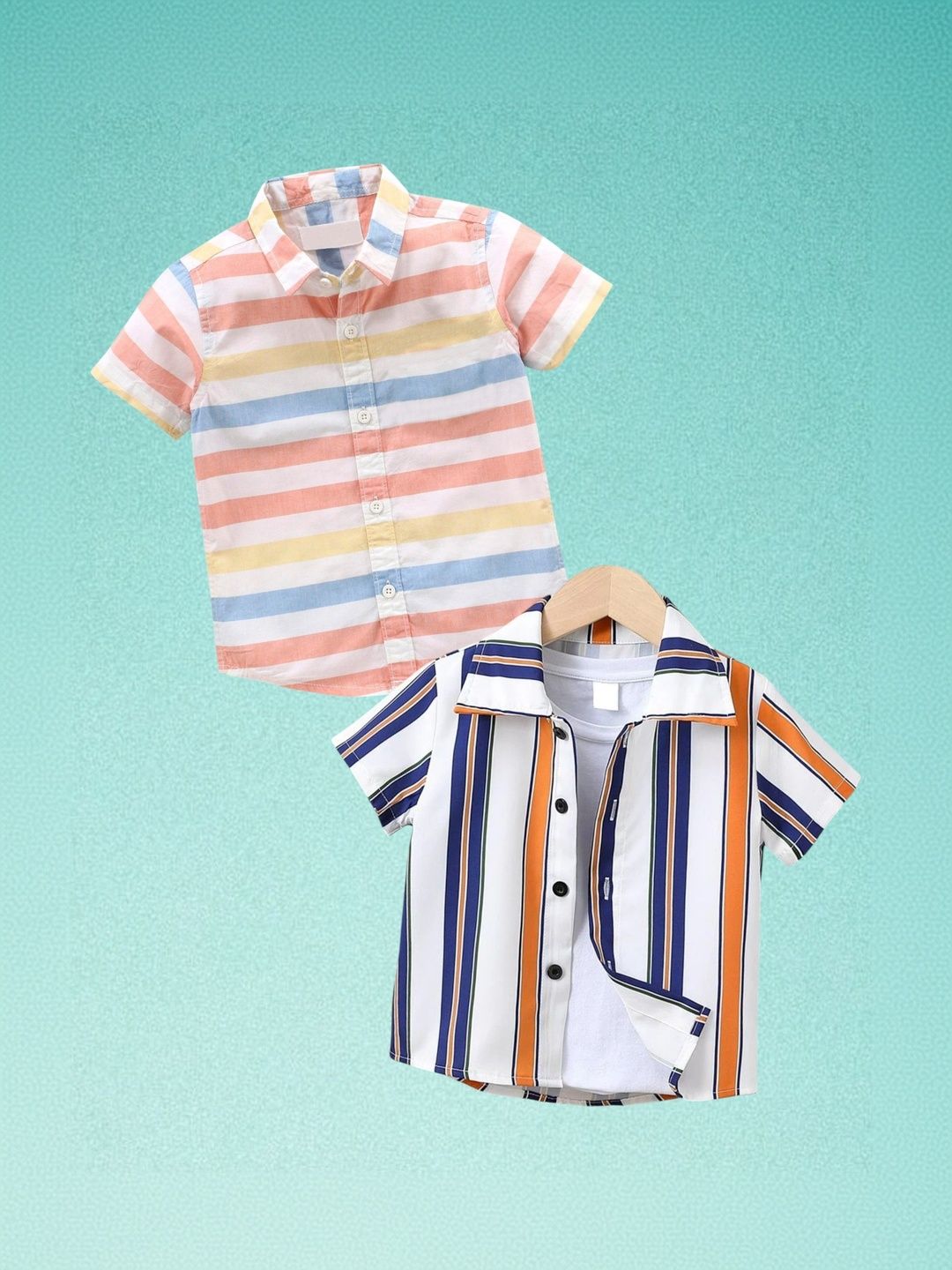 AMBARDI FASHION Boys Classic Multi Stripes Striped Casual Shirt-picture-48