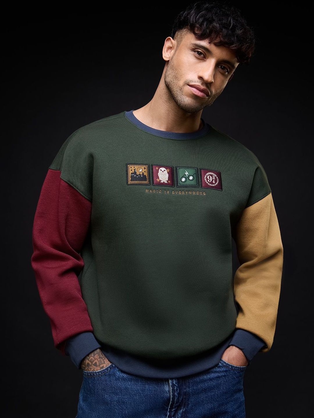 The Souled Store Men Colourblocked Sweatshirt-picture-50