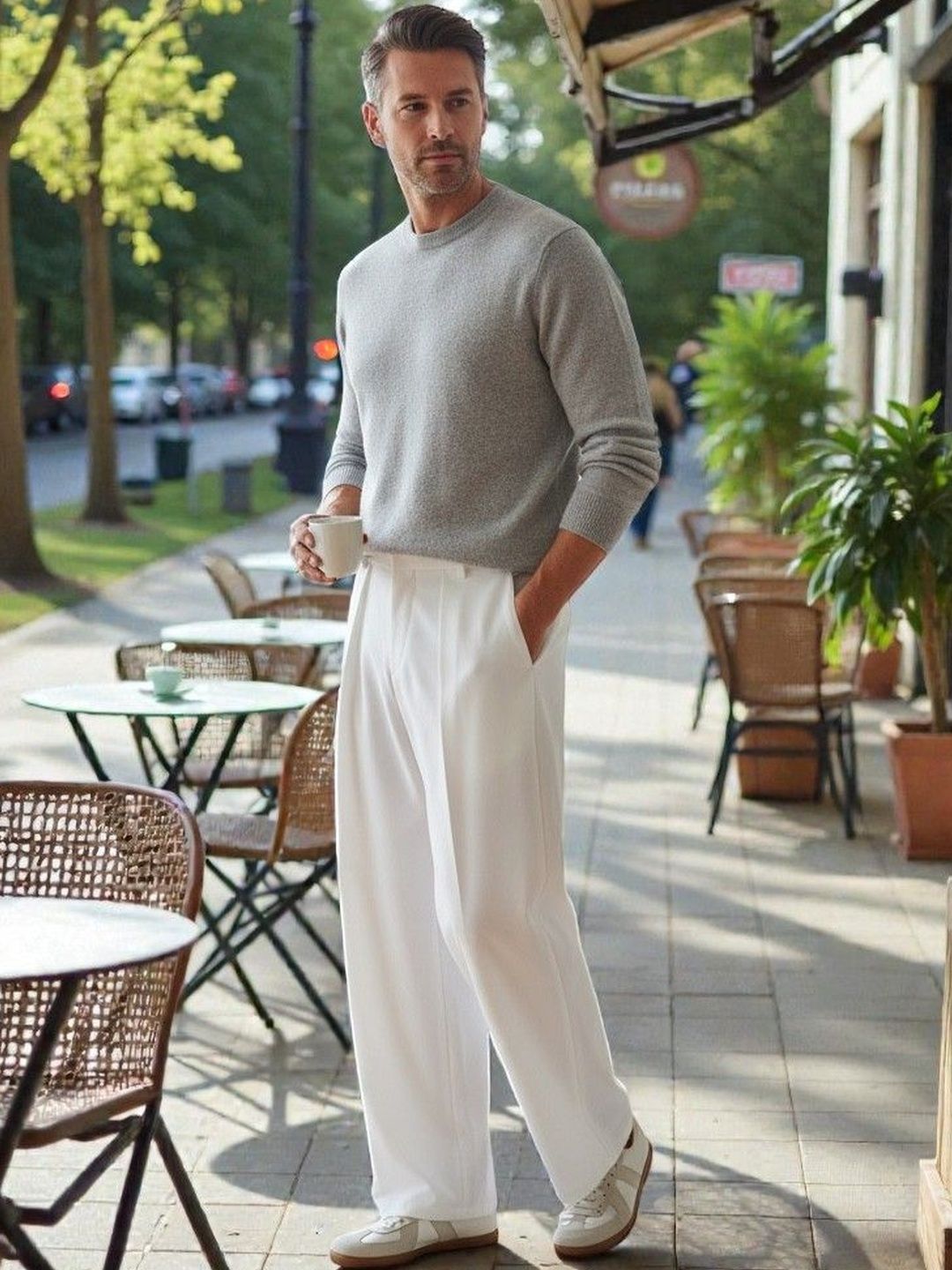 COVZ Men Smart Loose Fit Easy Wash Pleated Trousers-picture-26