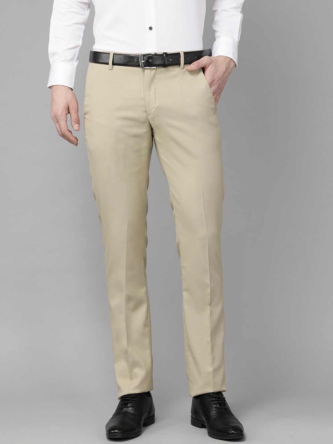 Arrow Men Checked Mid-Rise Tailored Fit Formal Trousers-picture-29