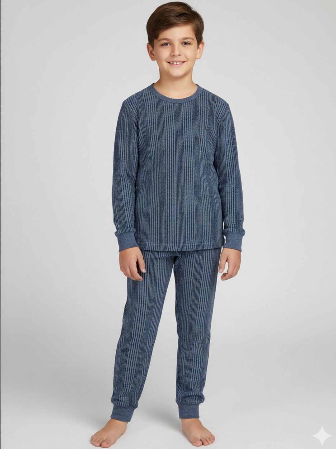 DESNUDA Kids Ribbed Cotton Round Neck Thermal Set-picture-19