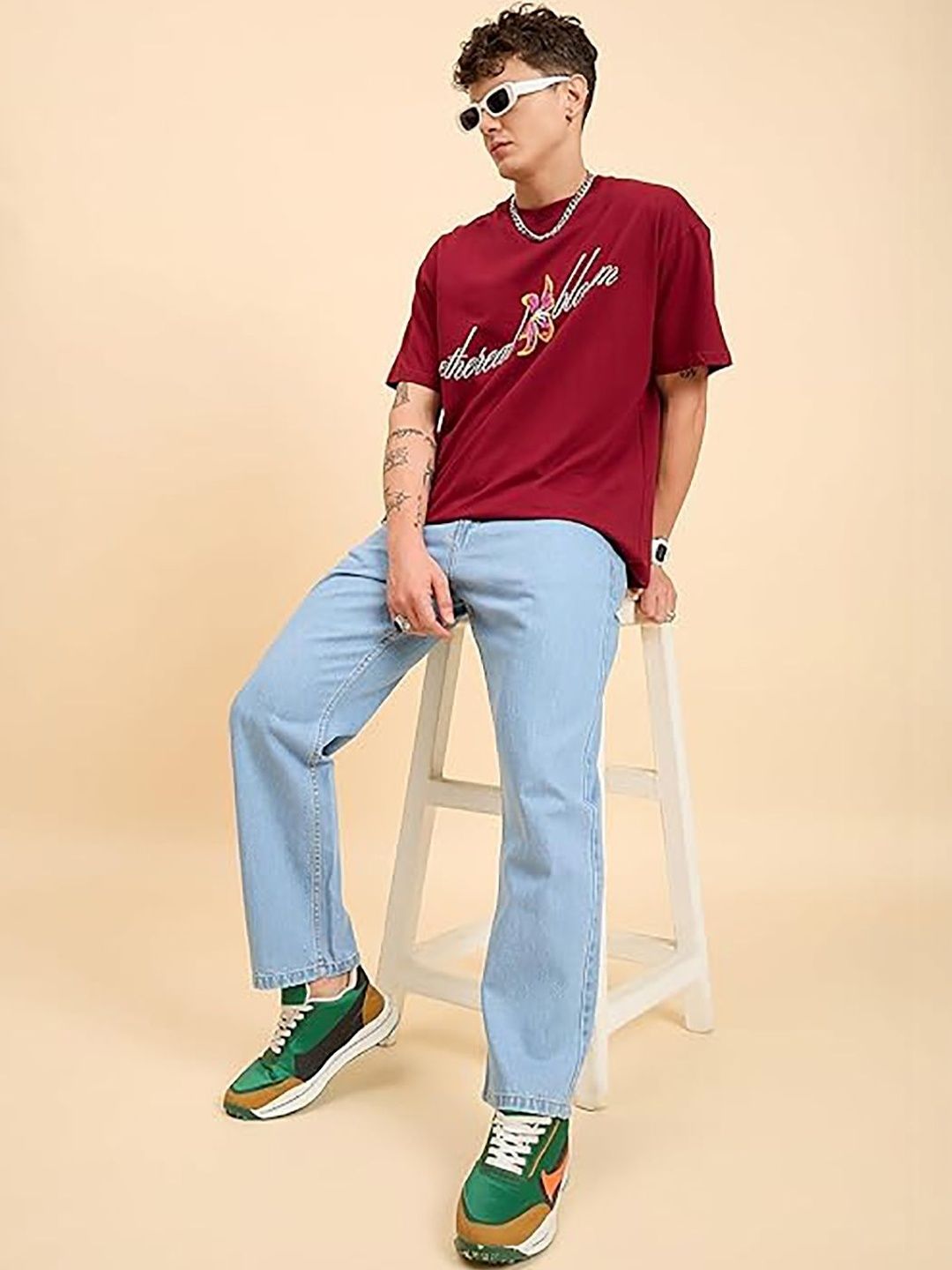 UNITED DENIM Men Loose Mid-Rise Light Fade Stretchable Jeans-image-24