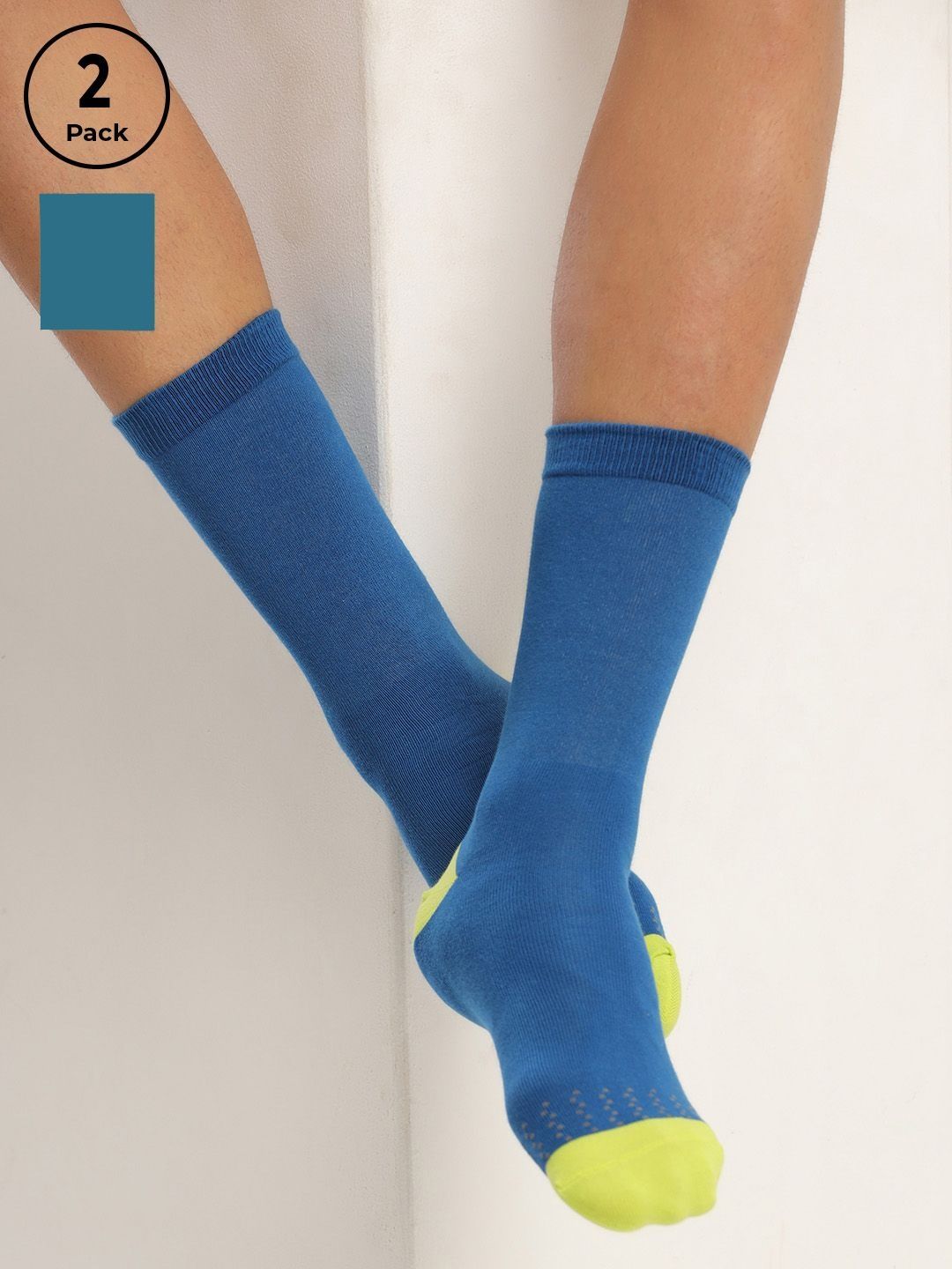 FCUK FCUK Men Pack Of 2 Cotton Calf Length Socks