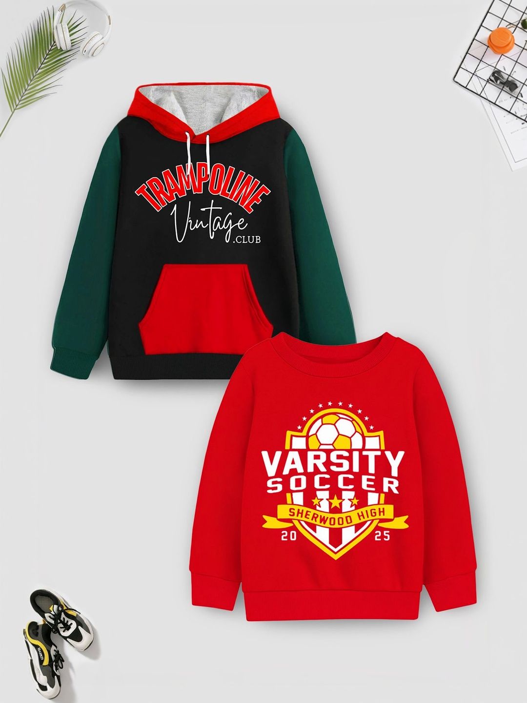 YK X Trampoline Boys Colourblocked Hooded Sweatshirt-picture-28