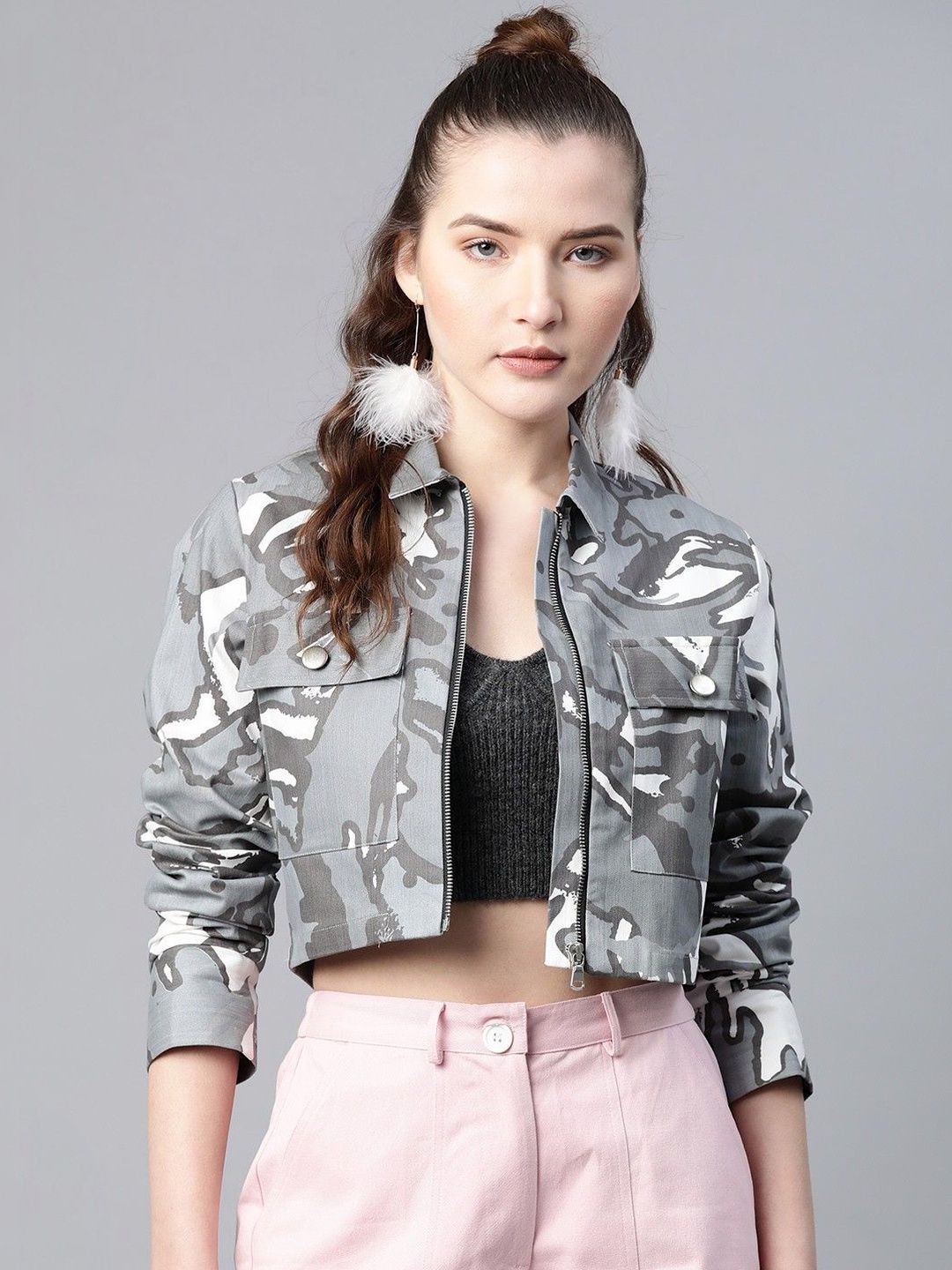 CORSICA Women Camouflage Crop Denim Jacket-picture-12