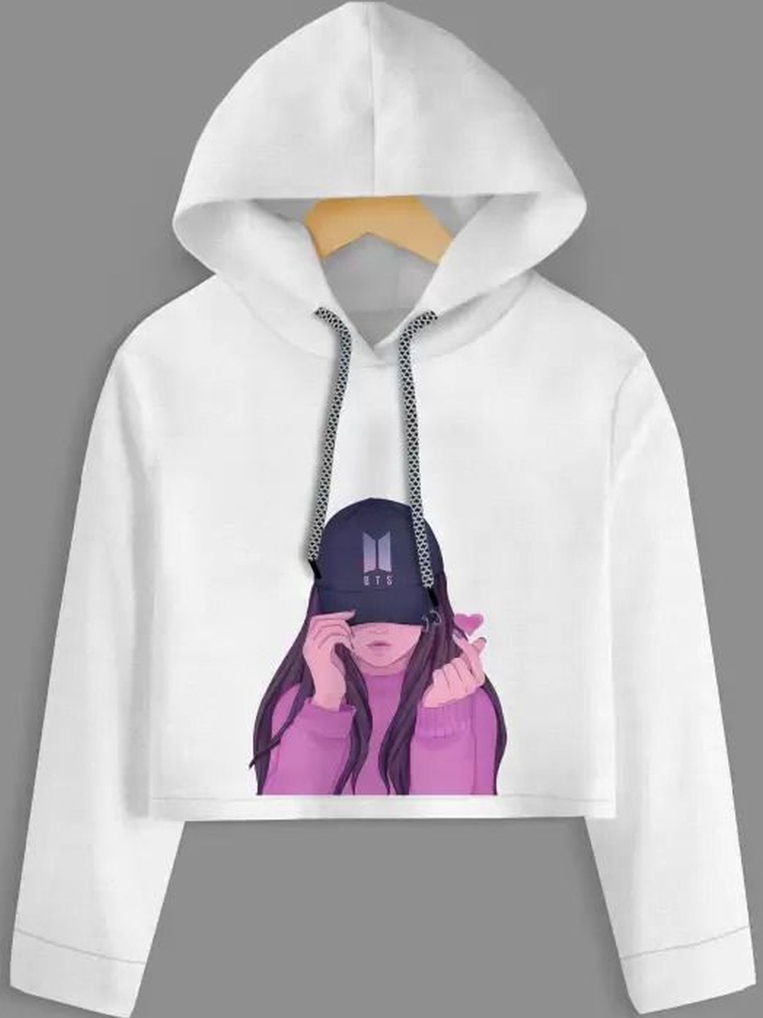 ZENWREN Girls Printed Cotton Hooded Sweatshirt-picture-28
