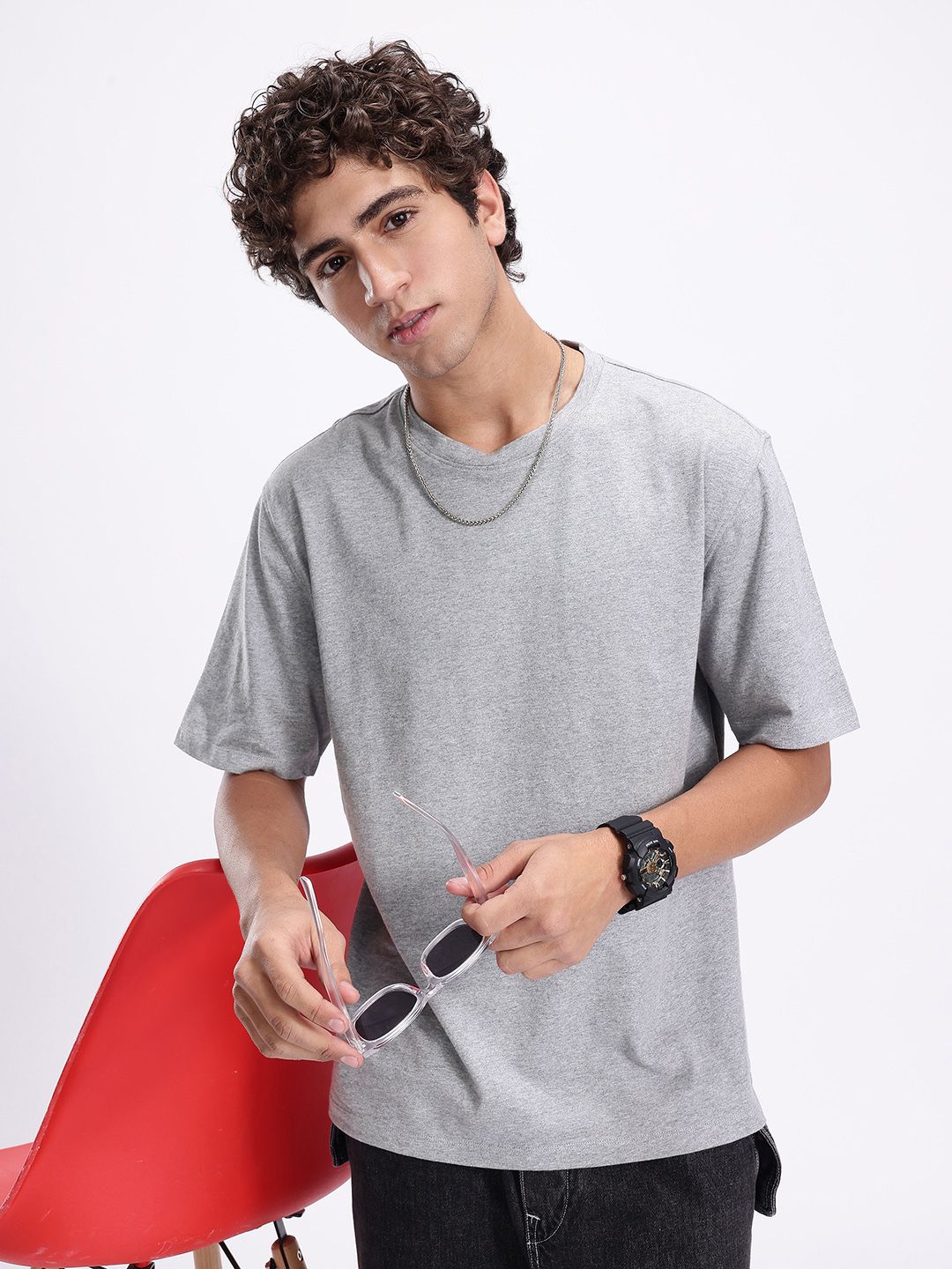 Kook N Keech Drop-Shoulder Sleeves Pure Cotton Oversized T-shirt-picture-2