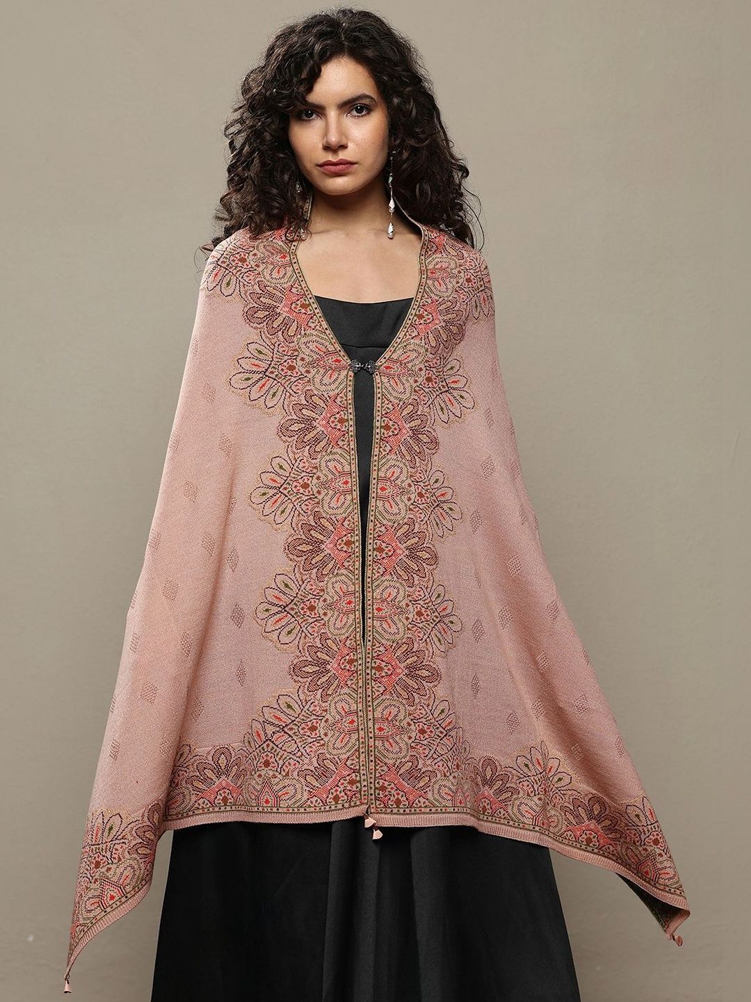 Libas Women Floral Woven Design Shawl