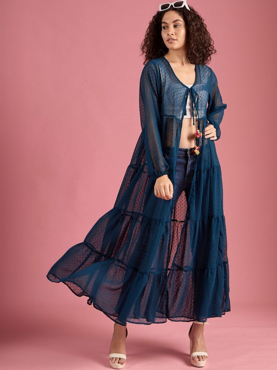 Burgstudio9 Women Longline Bohemian Tie-Up Shrug-picture-15