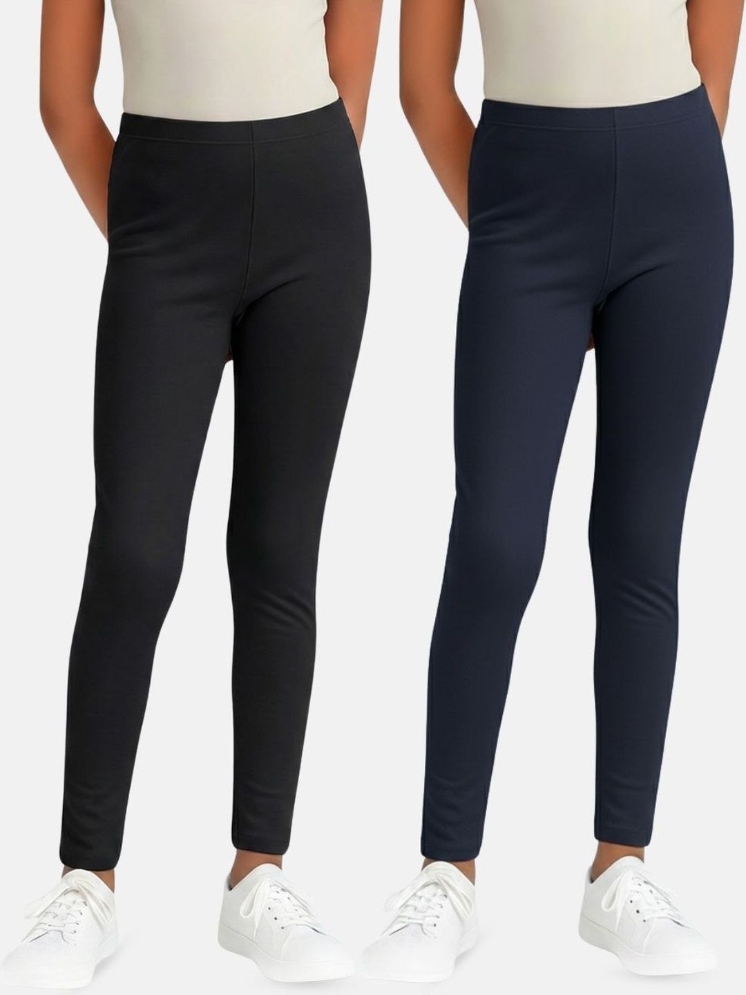 mackly Pack Of 2 Cotton Ankle Length Leggings-picture-30