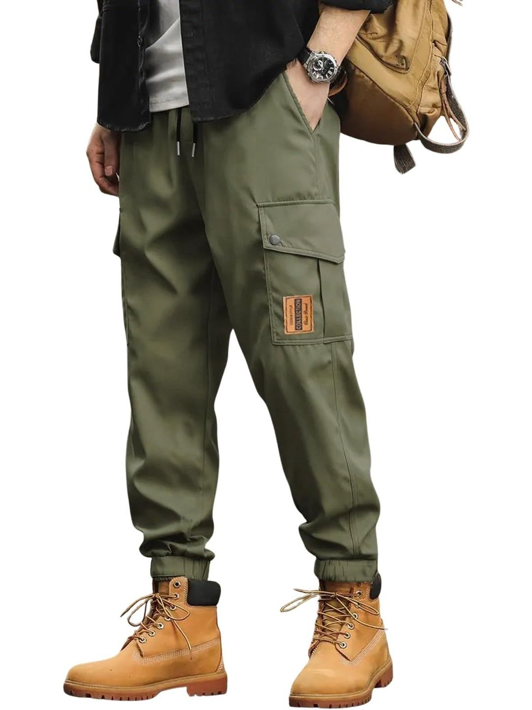 R.Code by The Roadster Life Co. Men High-Rise Cargos Trousers-picture-12
