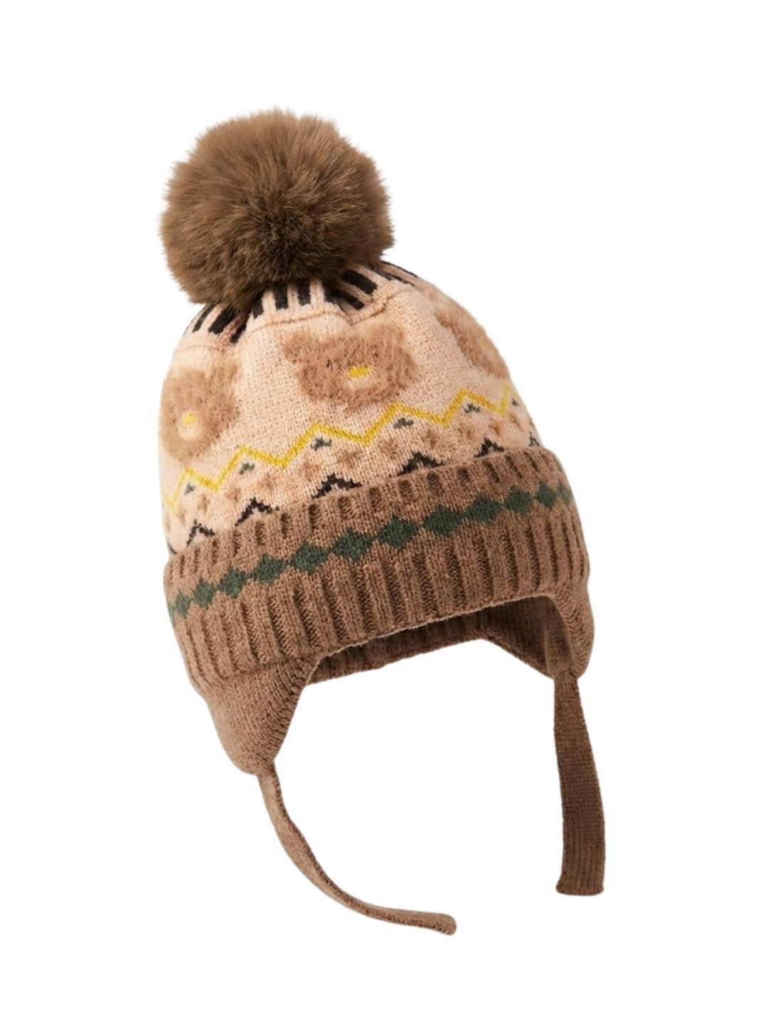 Cdeck Unisex Kids Printed Woollen Beanie-picture-46
