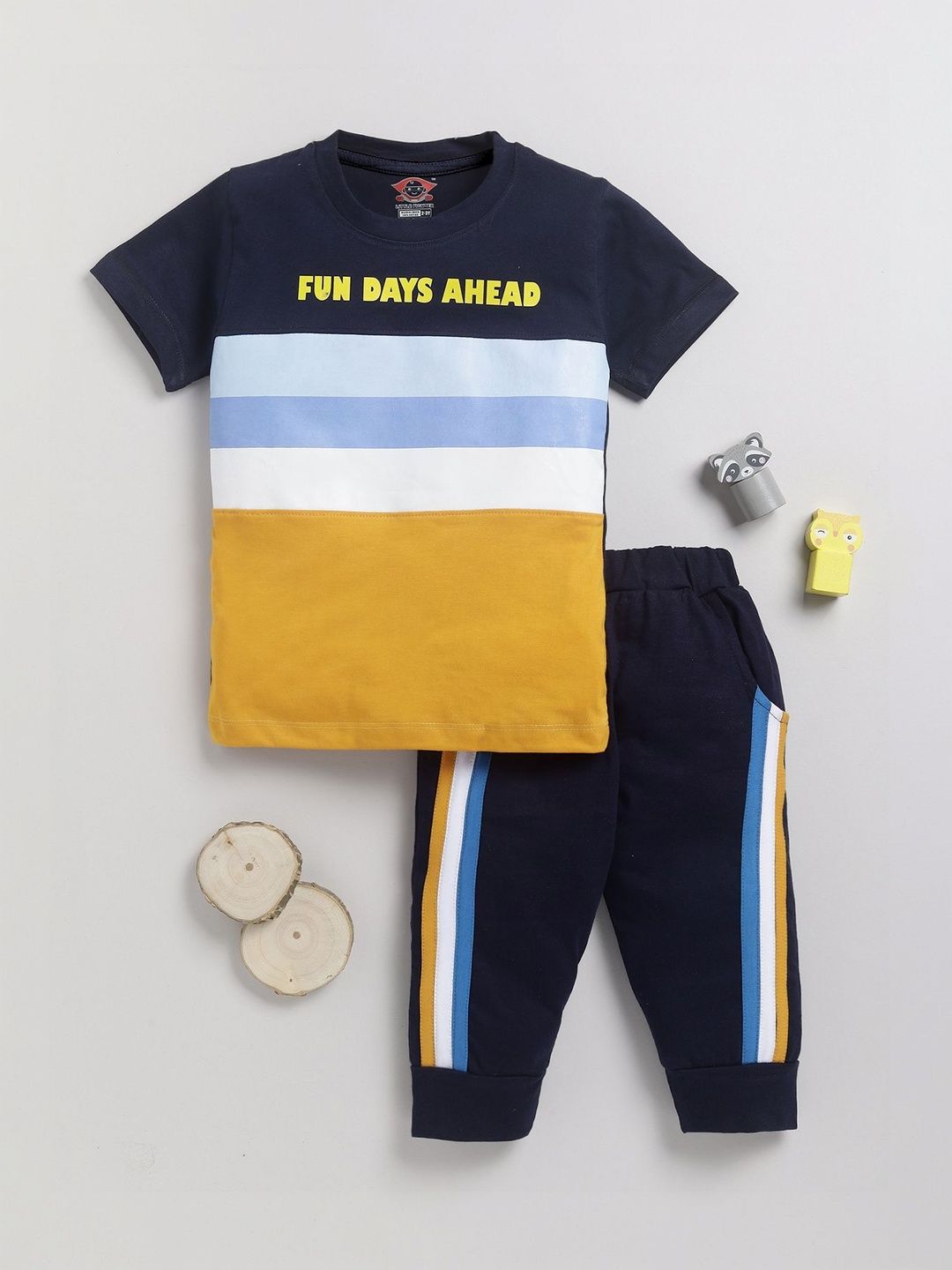 LITTLE FIGHTER Boys Colourblocked T-shirt-picture-22