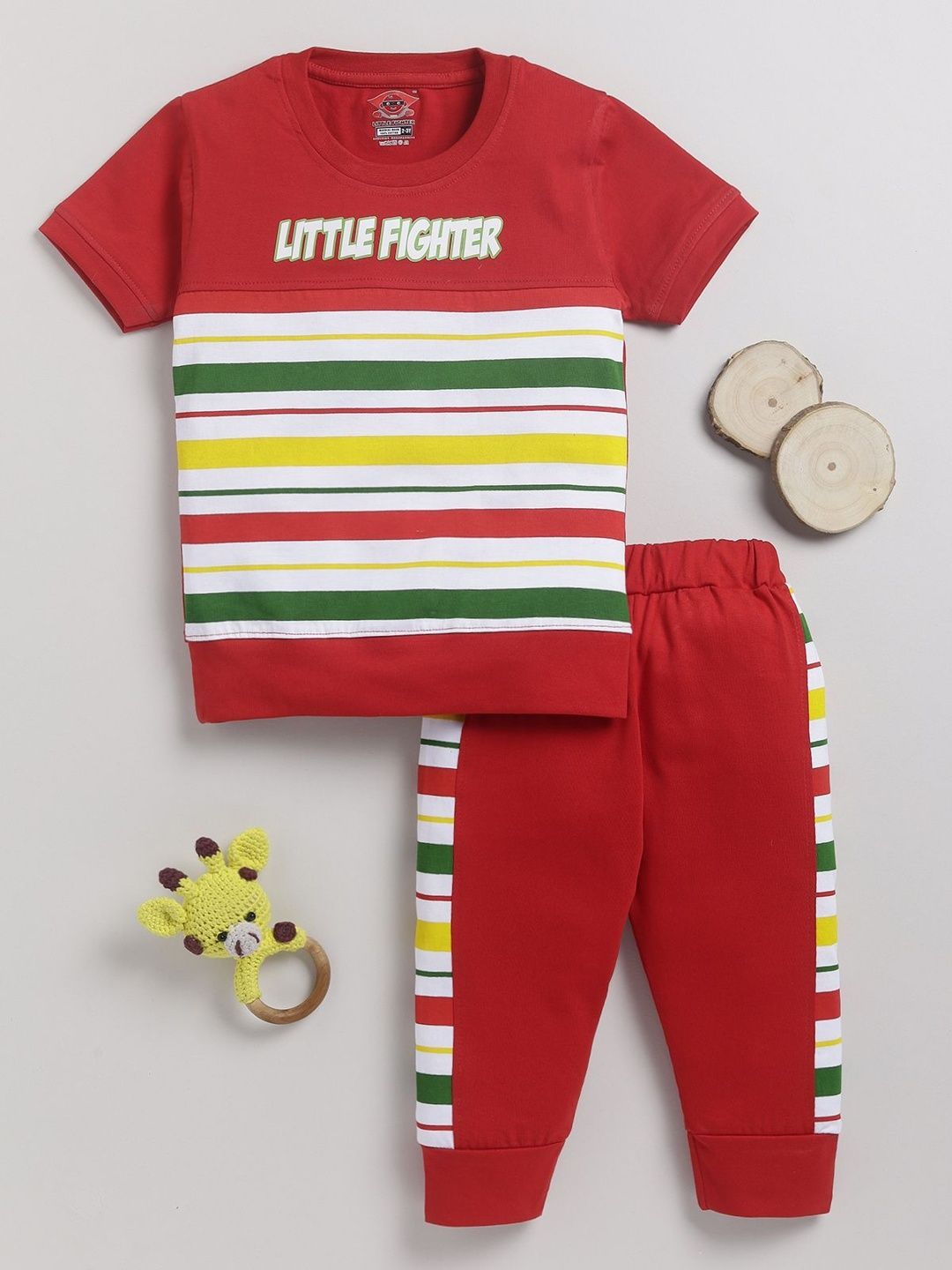 LITTLE FIGHTER Boys Striped T-shirt-picture-18