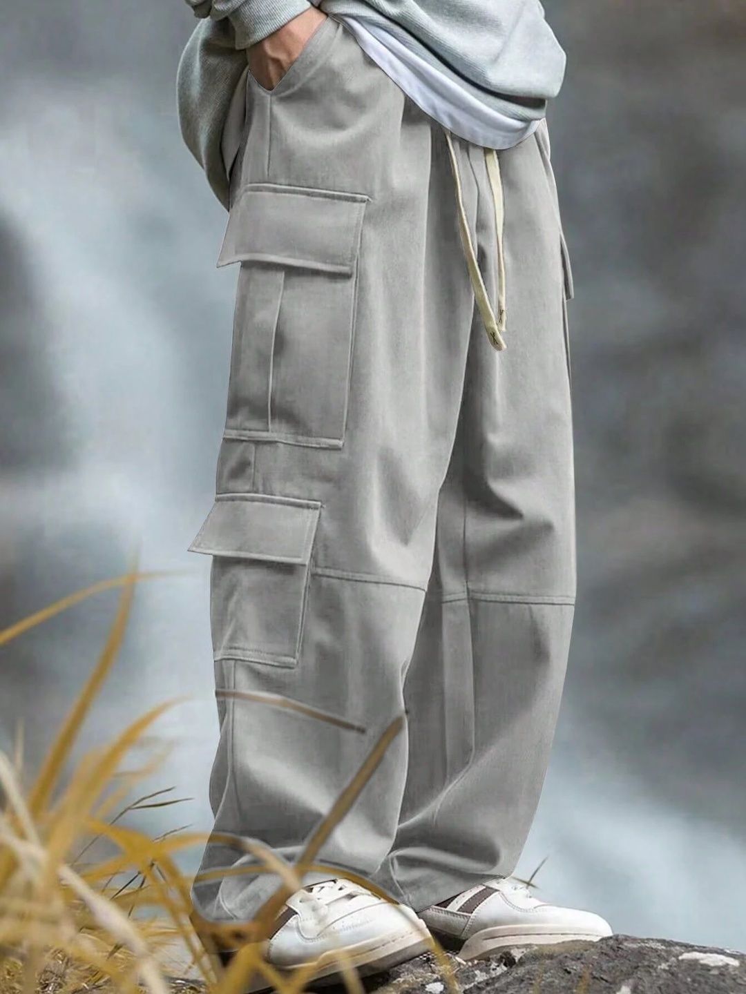 R.Code by The Roadster Life Co. Men High-Rise Cargos Trousers-picture-17