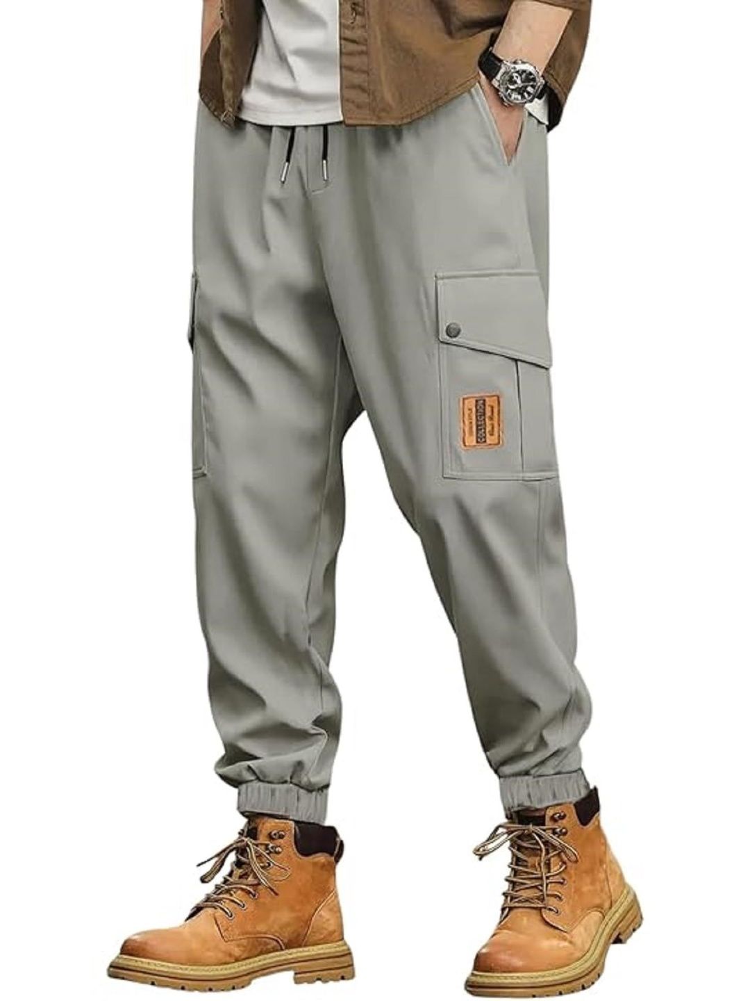 R.Code by The Roadster Life Co. Men High-Rise Cargos Trousers-picture-10
