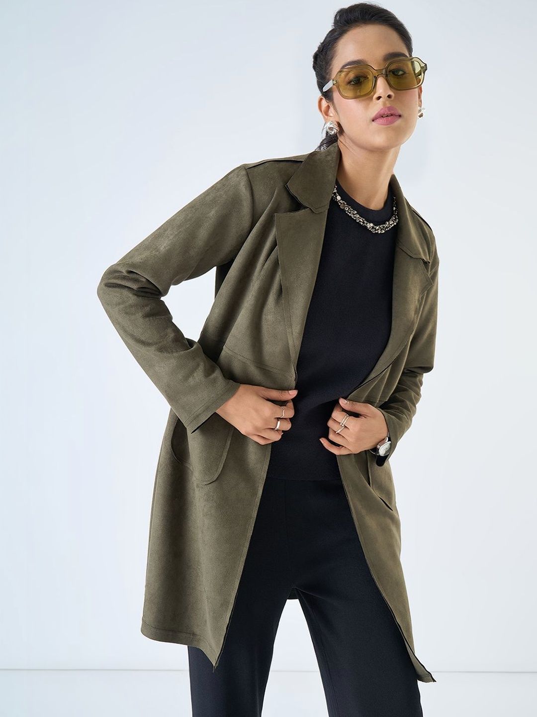 Annabelle by Pantaloons Women Lightweight Open Front Jacket-picture-39