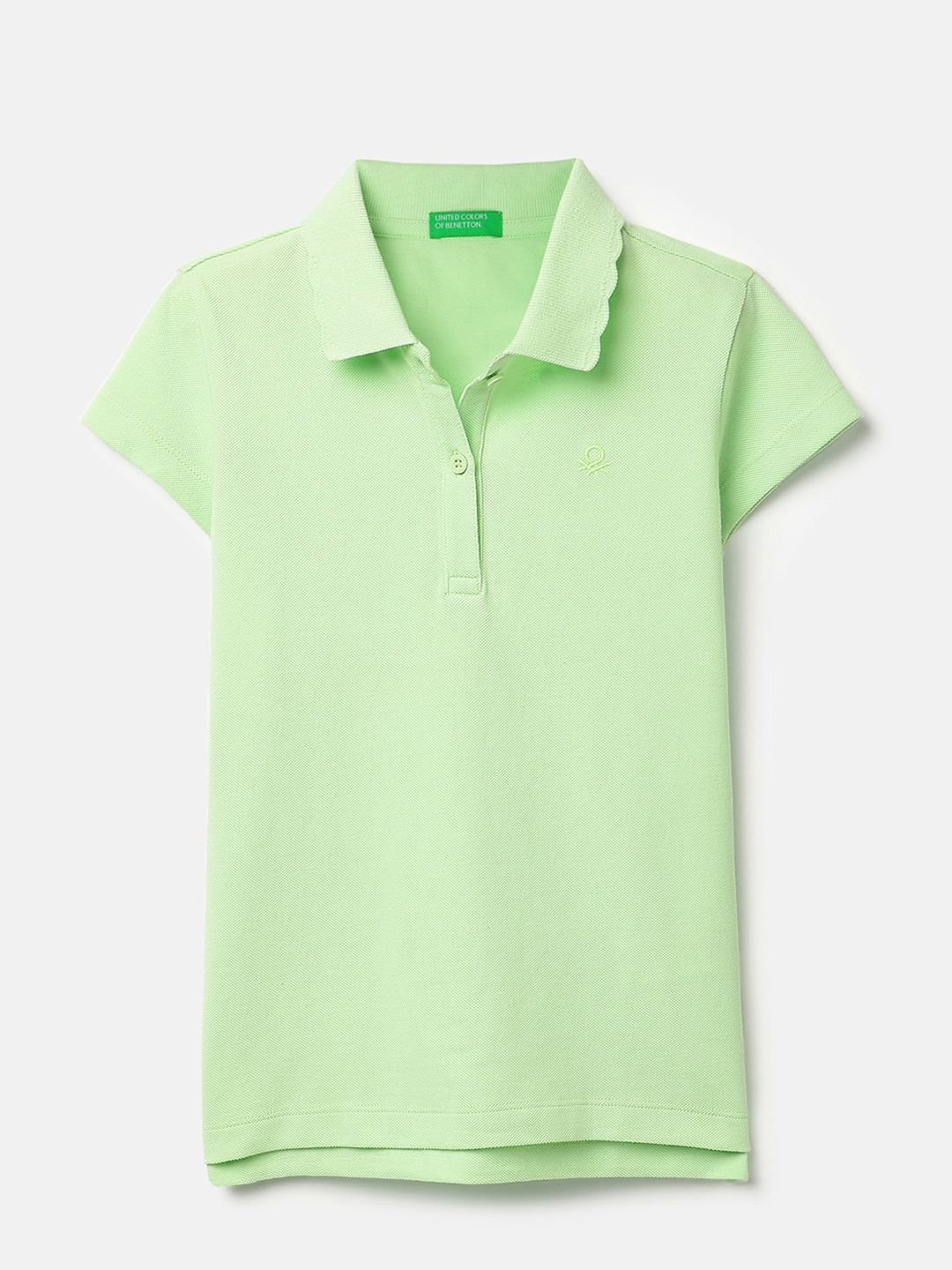 United Colors of Benetton Girls Polo Collar Pure Cotton T-shirt-picture-49