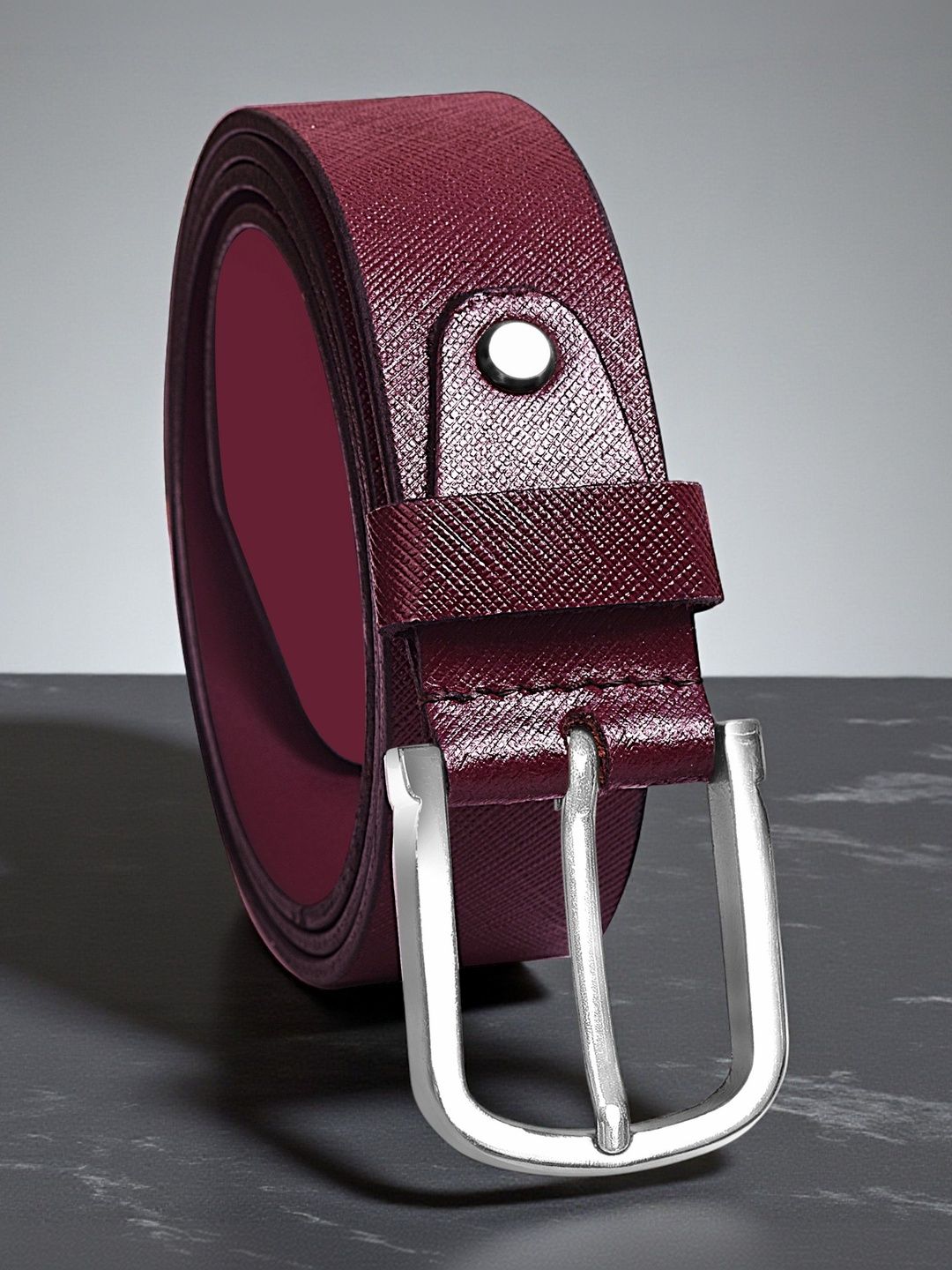 LORENZ Men Textured Leather Belt-picture-13