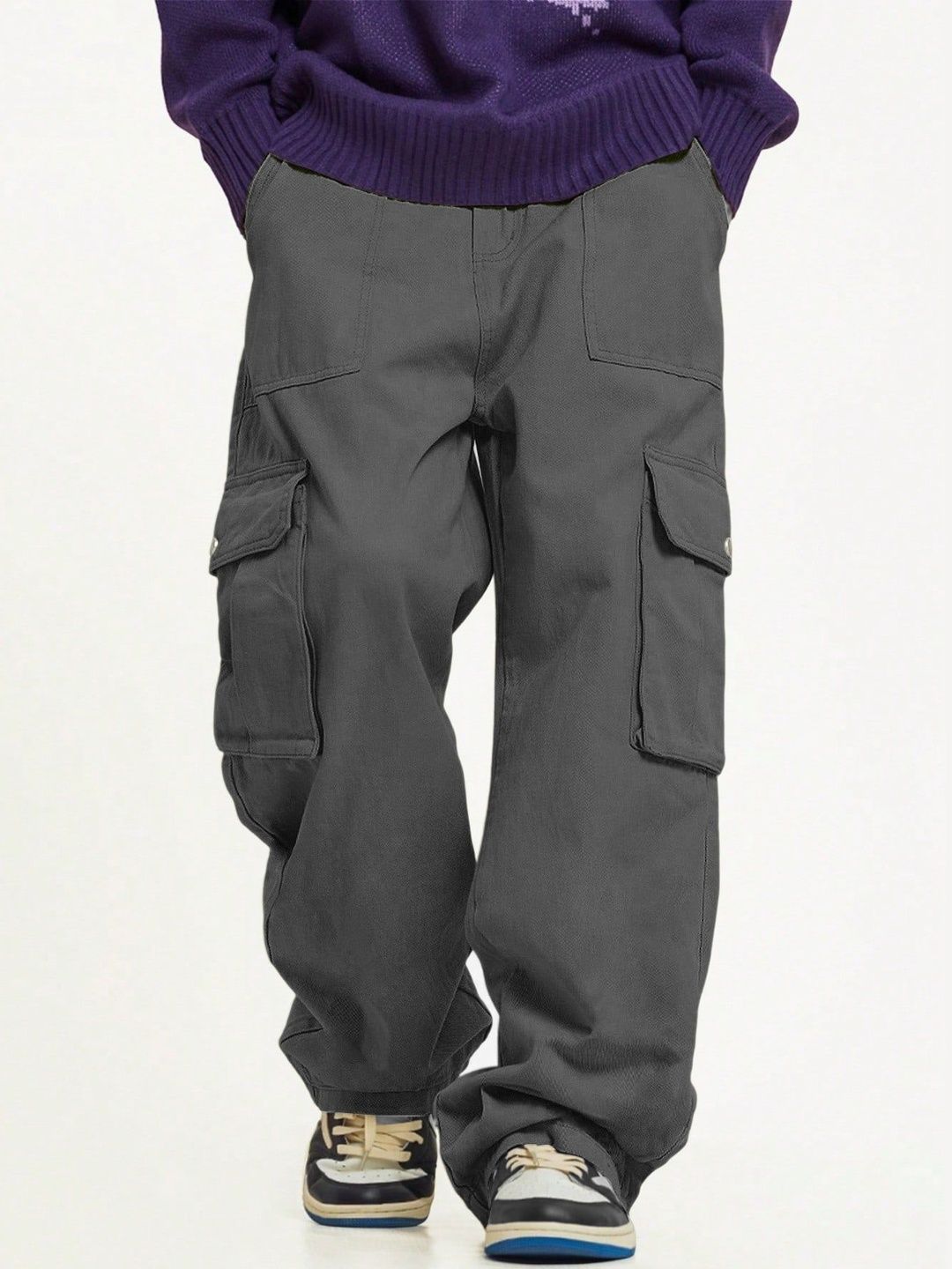 R.Code by The Roadster Life Co. Men High-Rise Cargos Trousers-picture-30