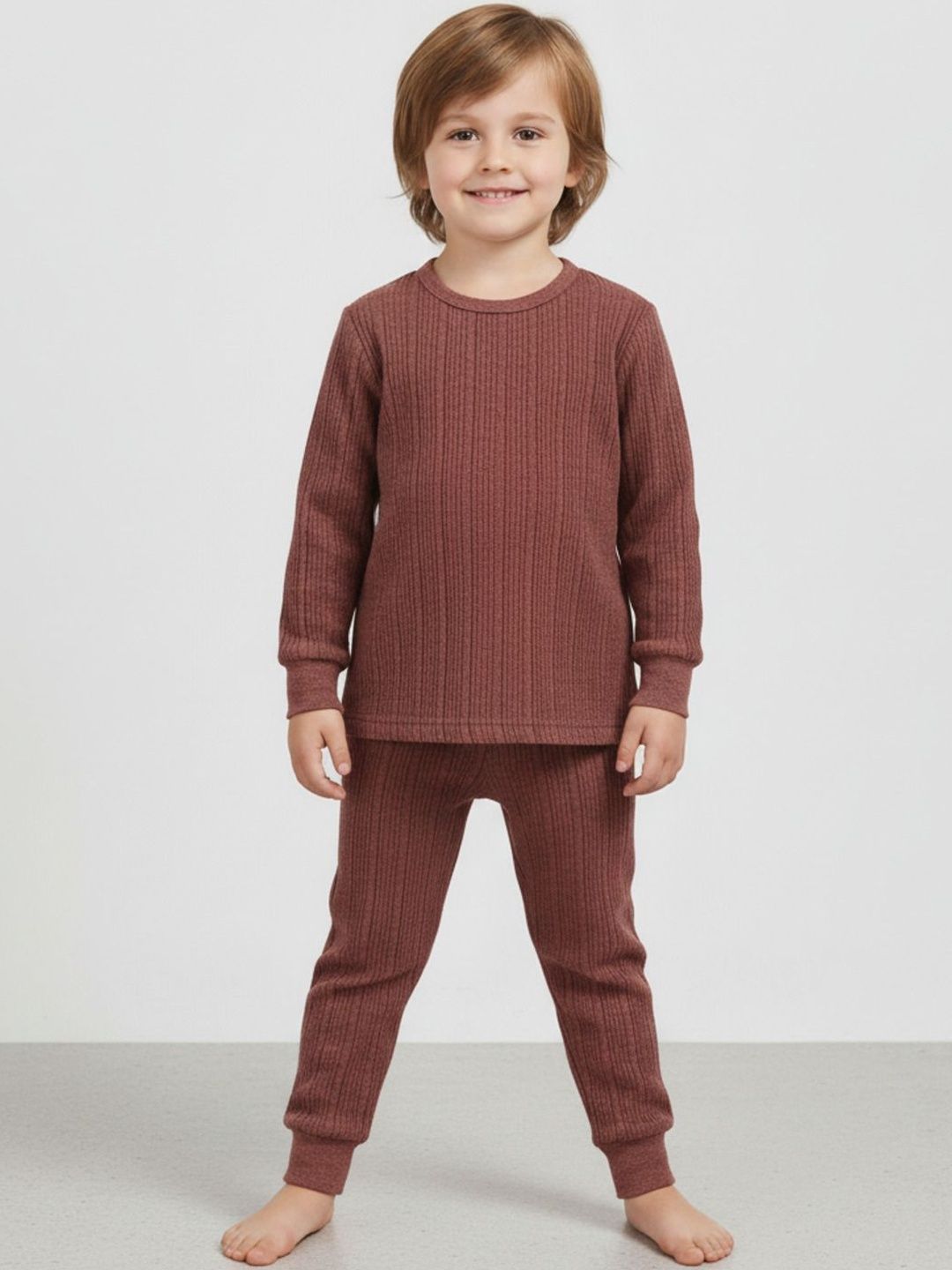 TINY HANDS Kids Cotton Round Neck Thermal Set-picture-55