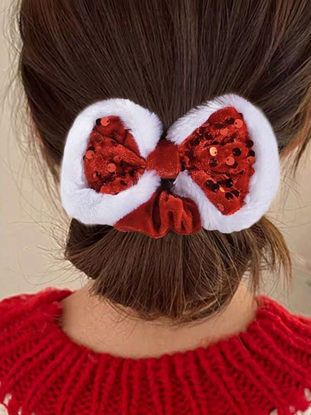 Ziory Girls Fur Ponytail Holders-picture-12
