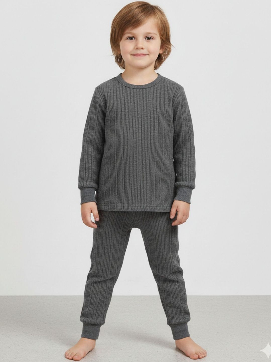 TINY HANDS Kids Cotton Round Neck Thermal Set-picture-18