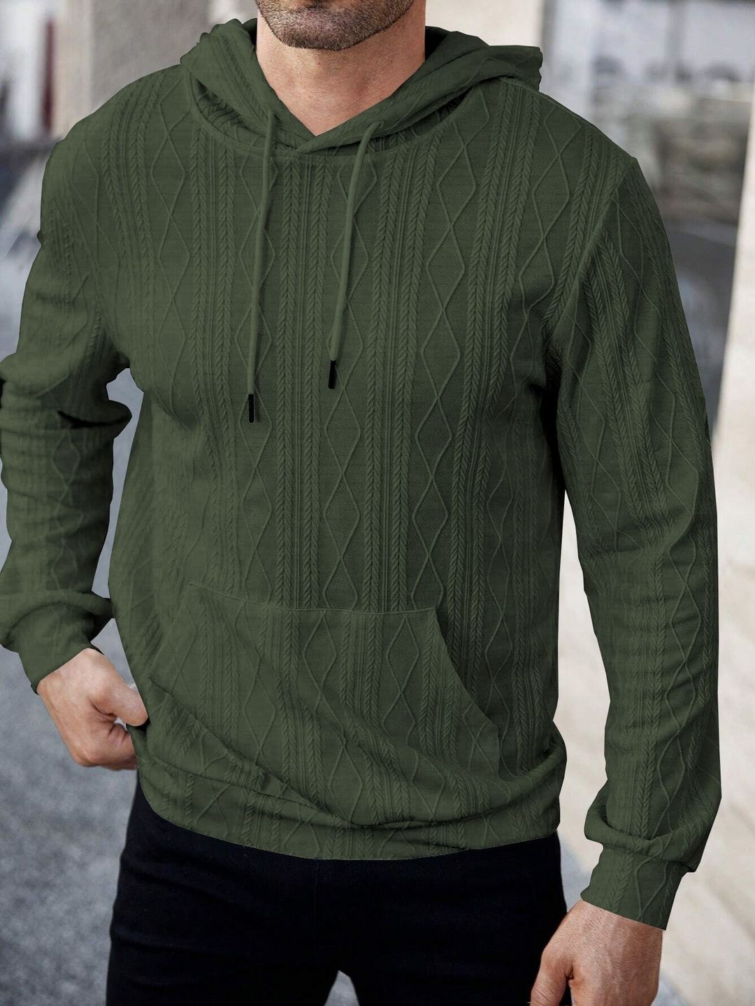 GENZILOOKS Men Hooded Organic Cotton Pockets 1 T-shirt-image-25