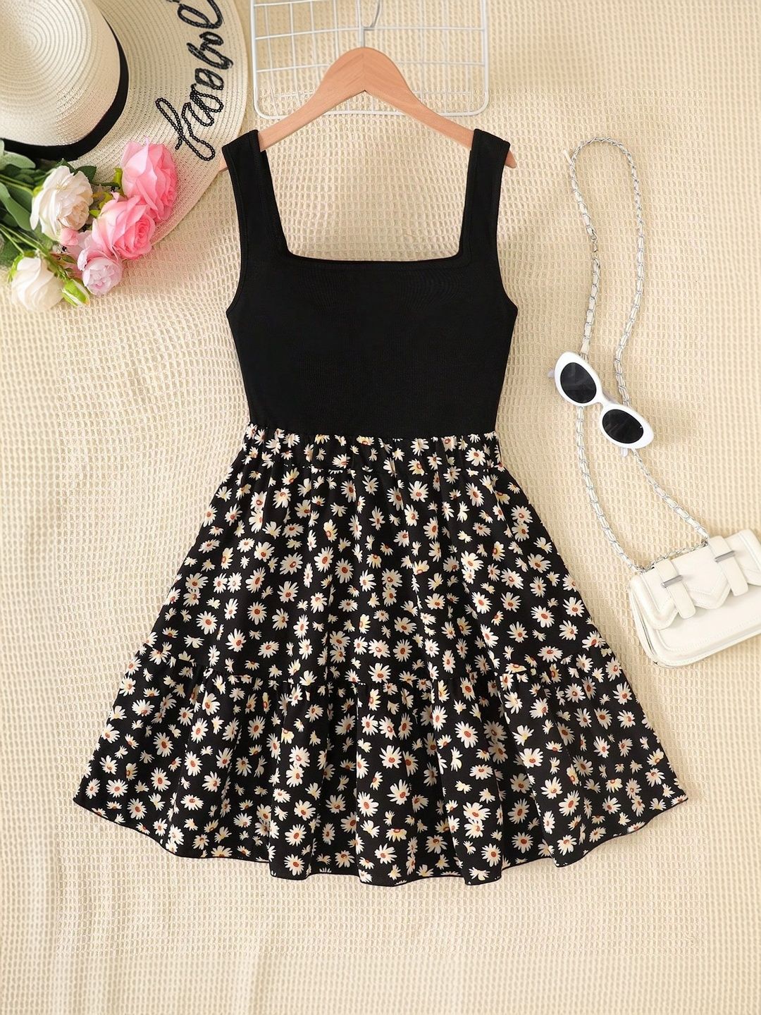 YK Floral Print Formal Fit & Flare Dress-picture-52