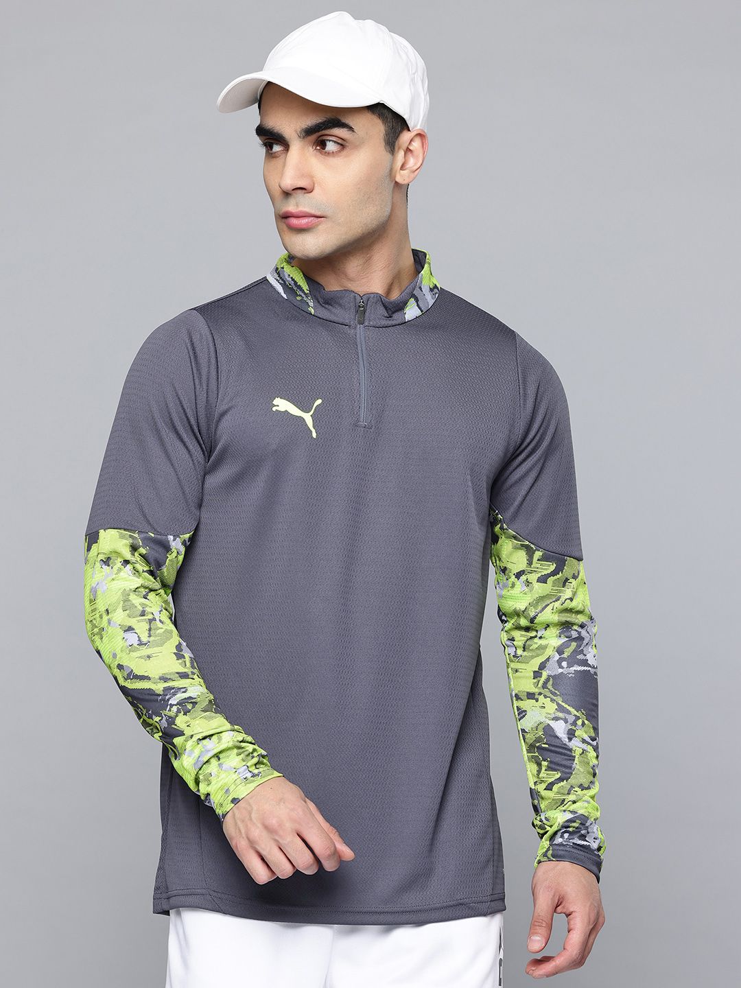 Puma Slim Fit Abstract Printed Football Moisture Wicking Training Pullover-image-5