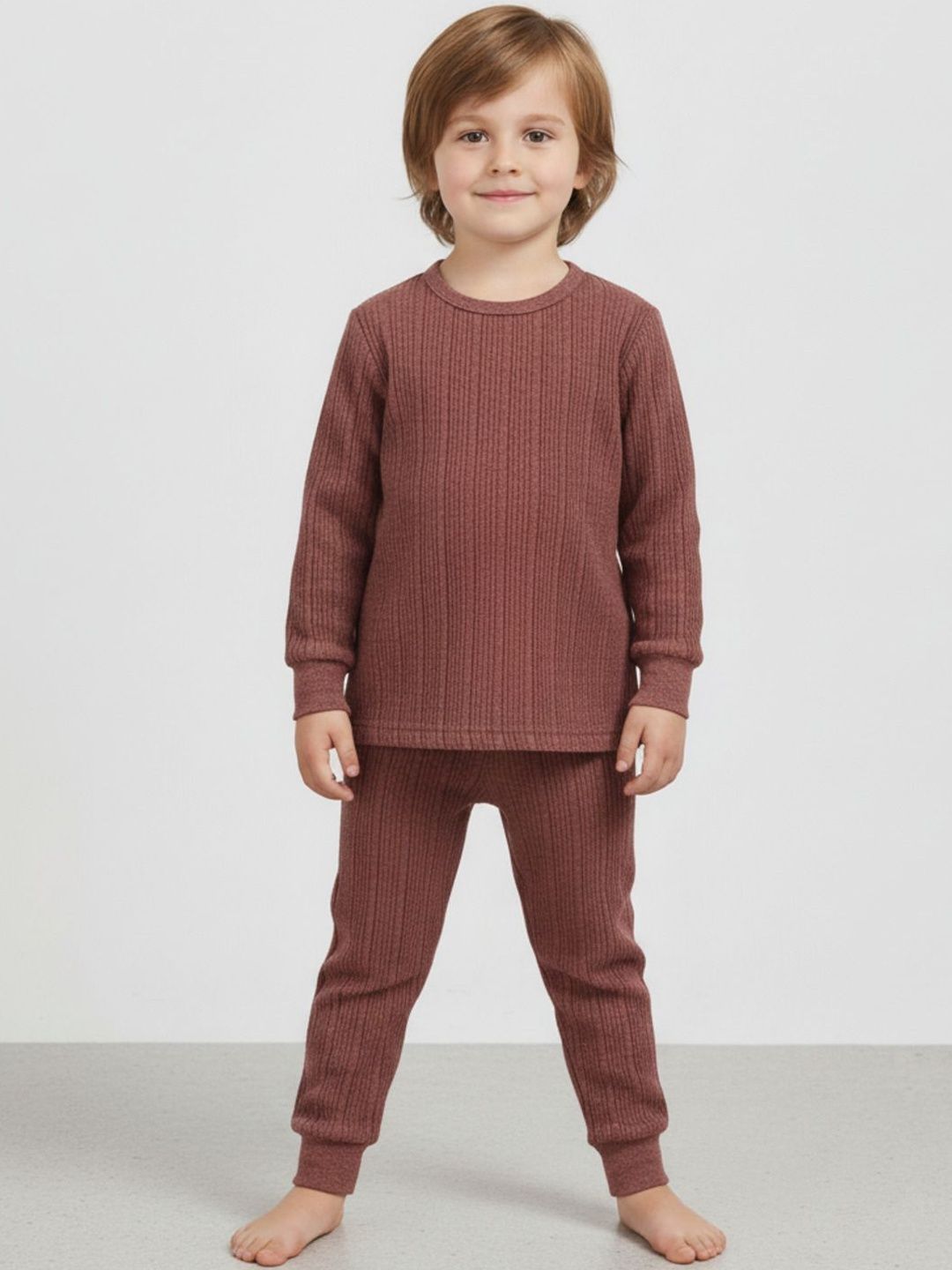TINY HANDS Kids Cotton Round Neck Thermal Set-picture-53