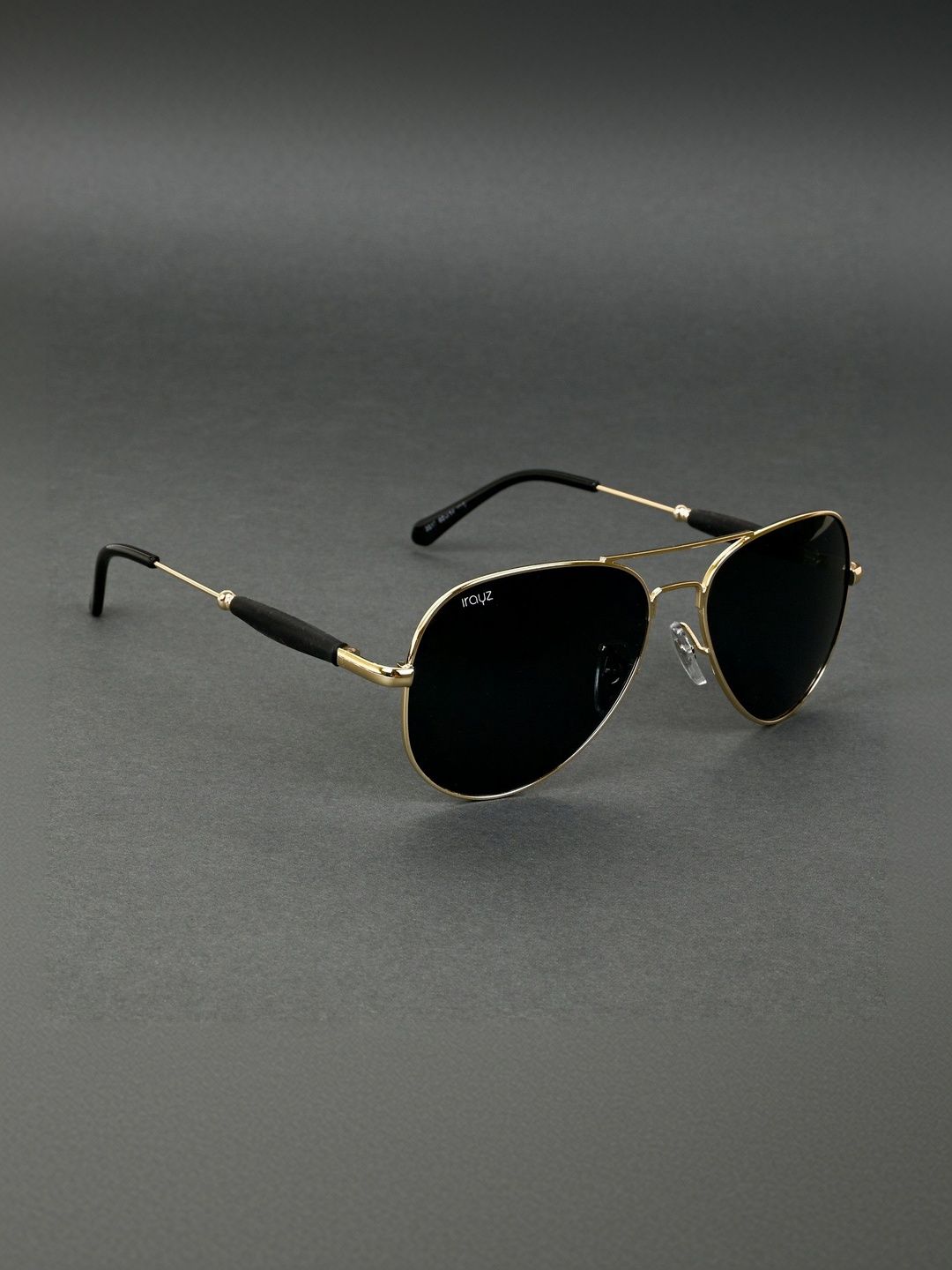 Irayz Unisex Black Lens & Gold-Toned Aviator Sunglasses with-picture-13