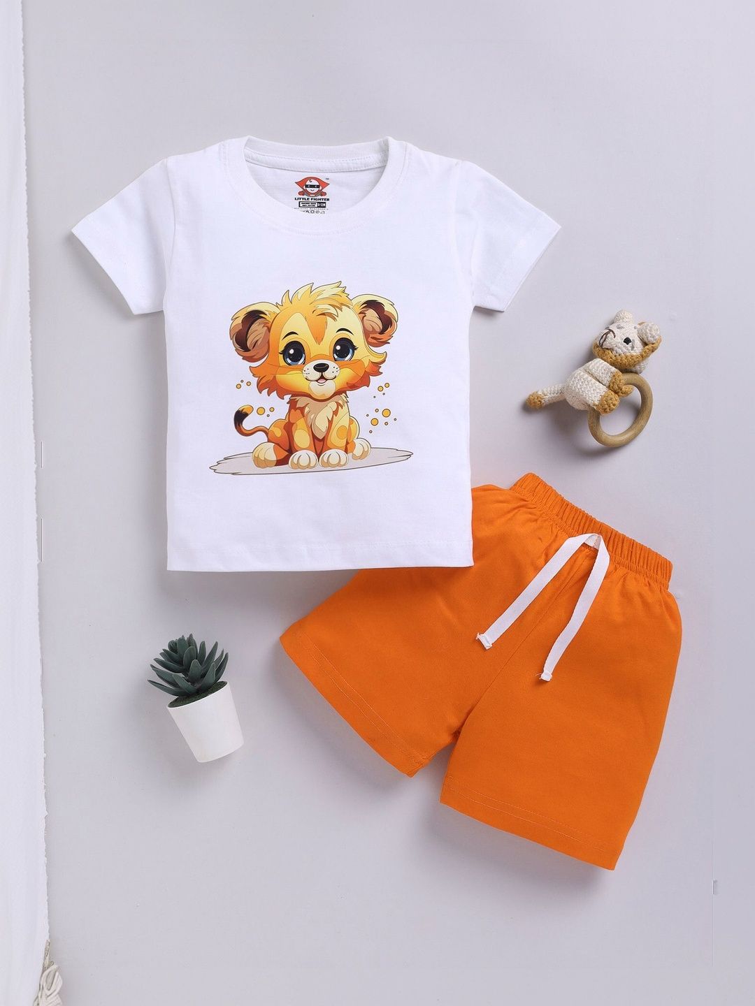 LITTLE FIGHTER Boys Printed T-shirt with Shorts-picture-33