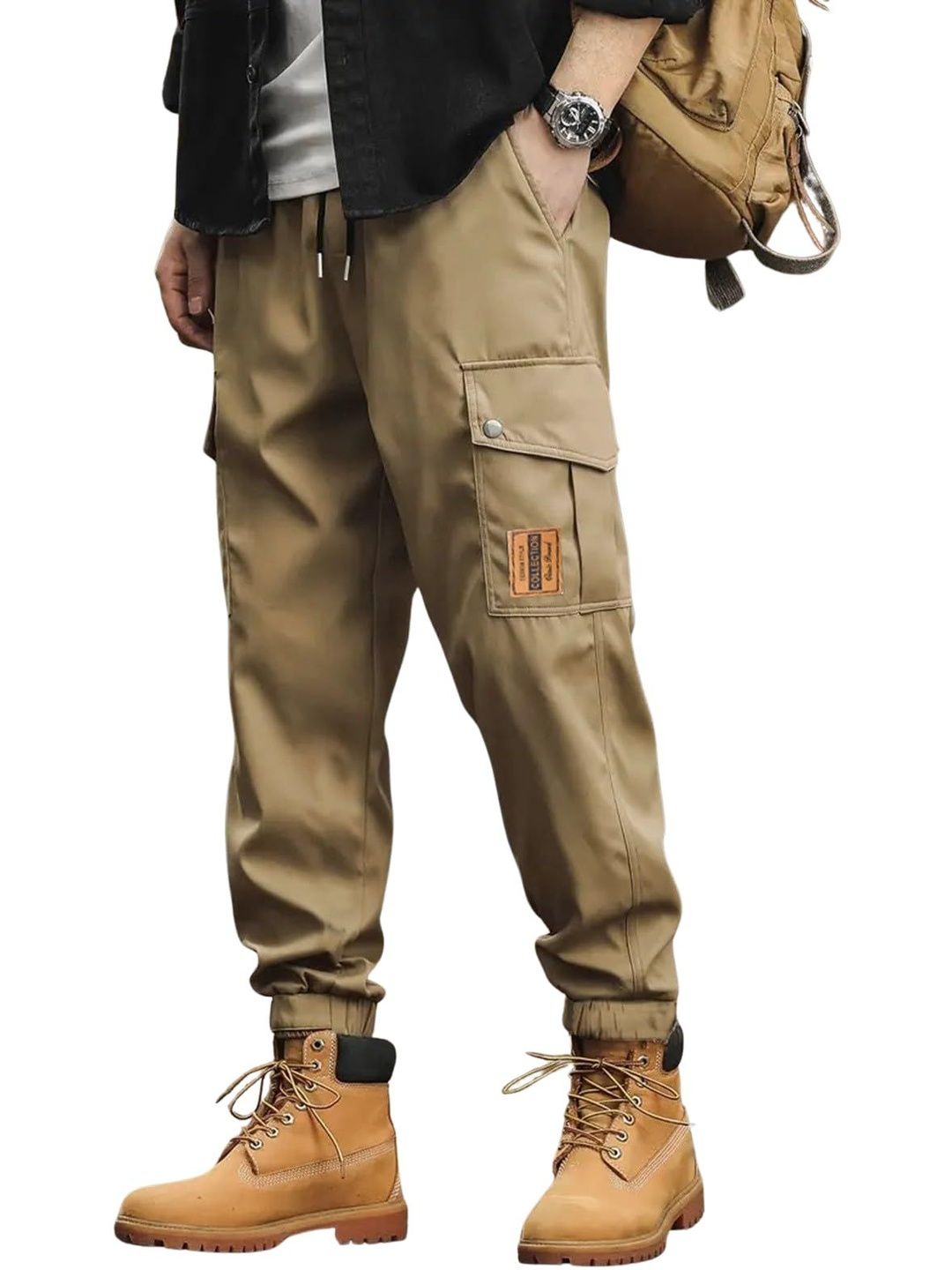 R.Code by The Roadster Life Co. Men High-Rise Cargos Trousers-picture-13