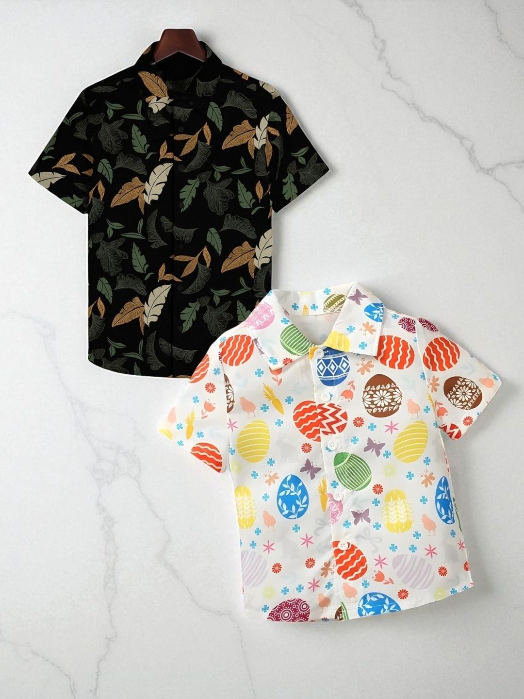 RAVYA TRENDZ Boys Classic Floral Printed Casual Shirt-picture-21