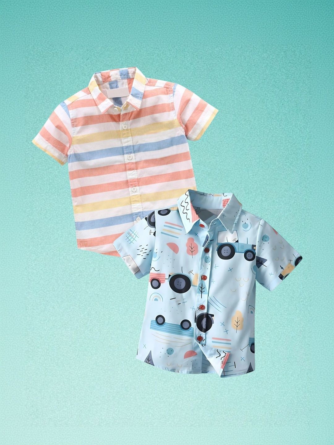 AMBARDI FASHION Boys Classic Multi Stripes Printed Casual Shirt-picture-47