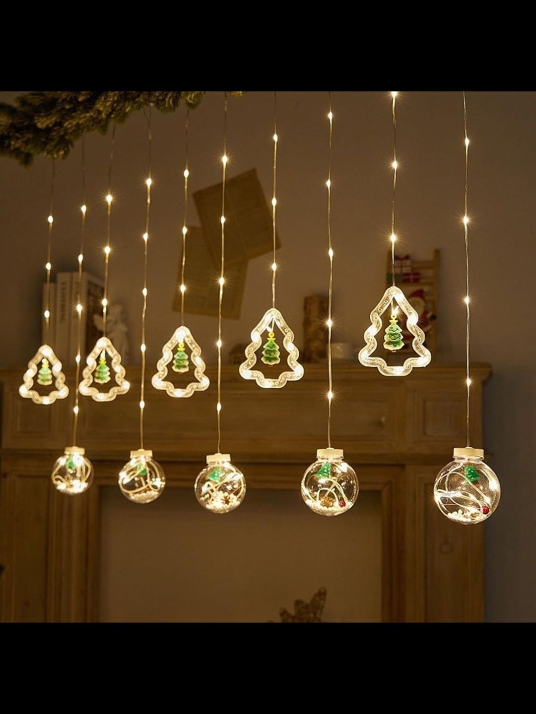 The Purple Tree 2.5 m Wamm White Tangle-Free 130 LEDs Christmas Shaped String Lights-picture-35