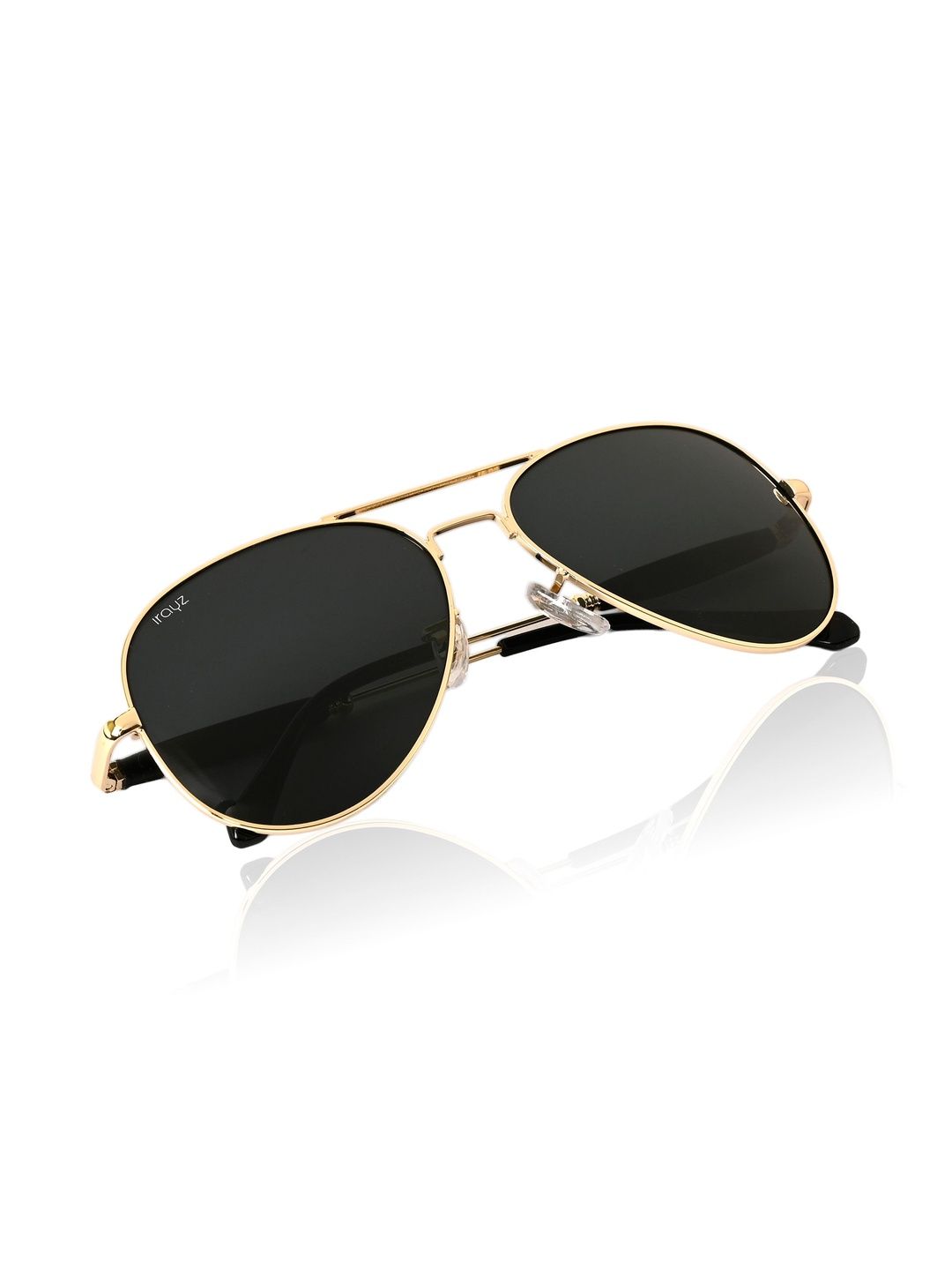 Irayz Unisex Black Lens & Gold-Toned Aviator Sunglasses with-picture-15