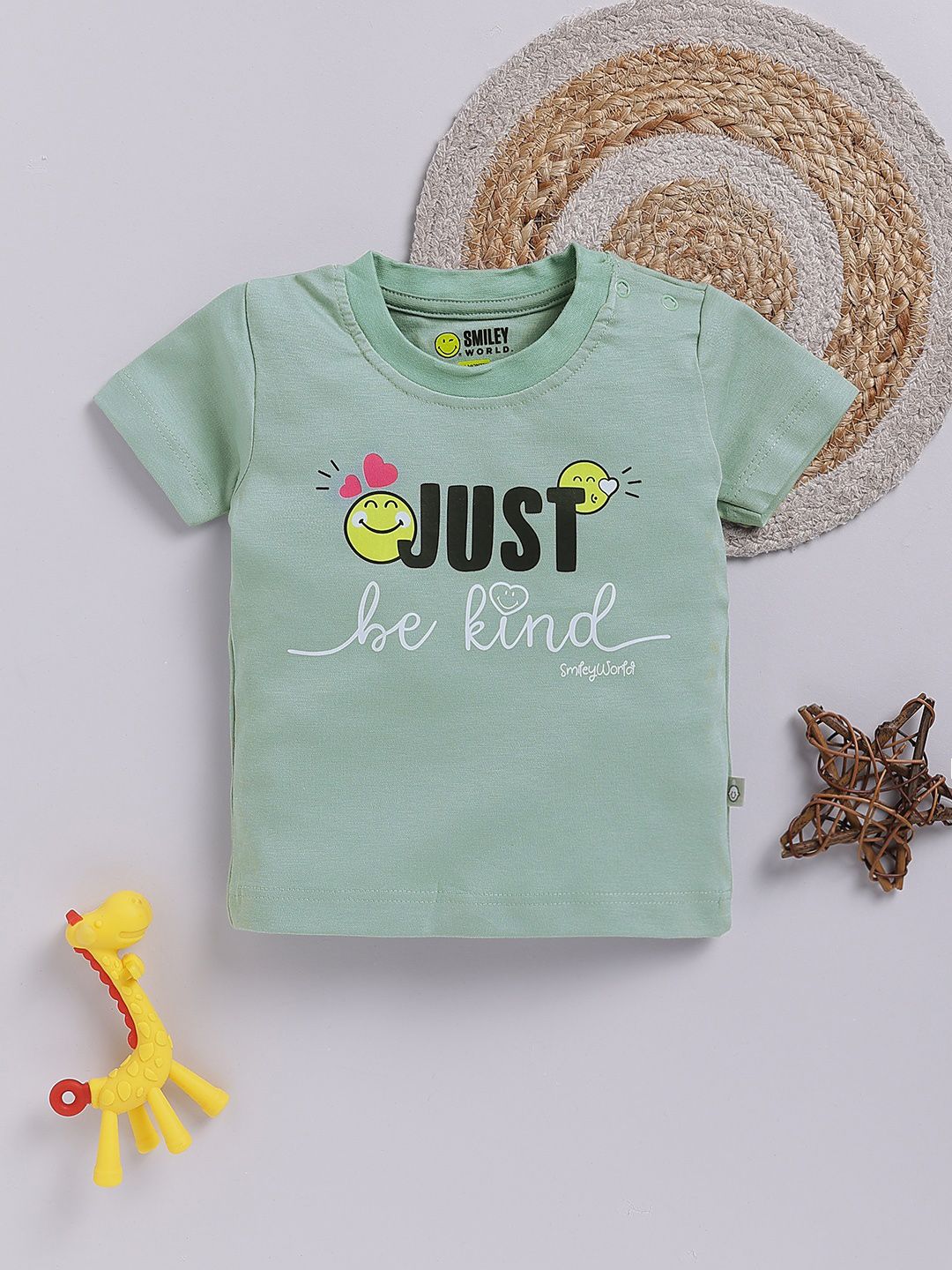 YK X Tinyo Infant Girls Typography Printed Cotton T-shirt-image-5