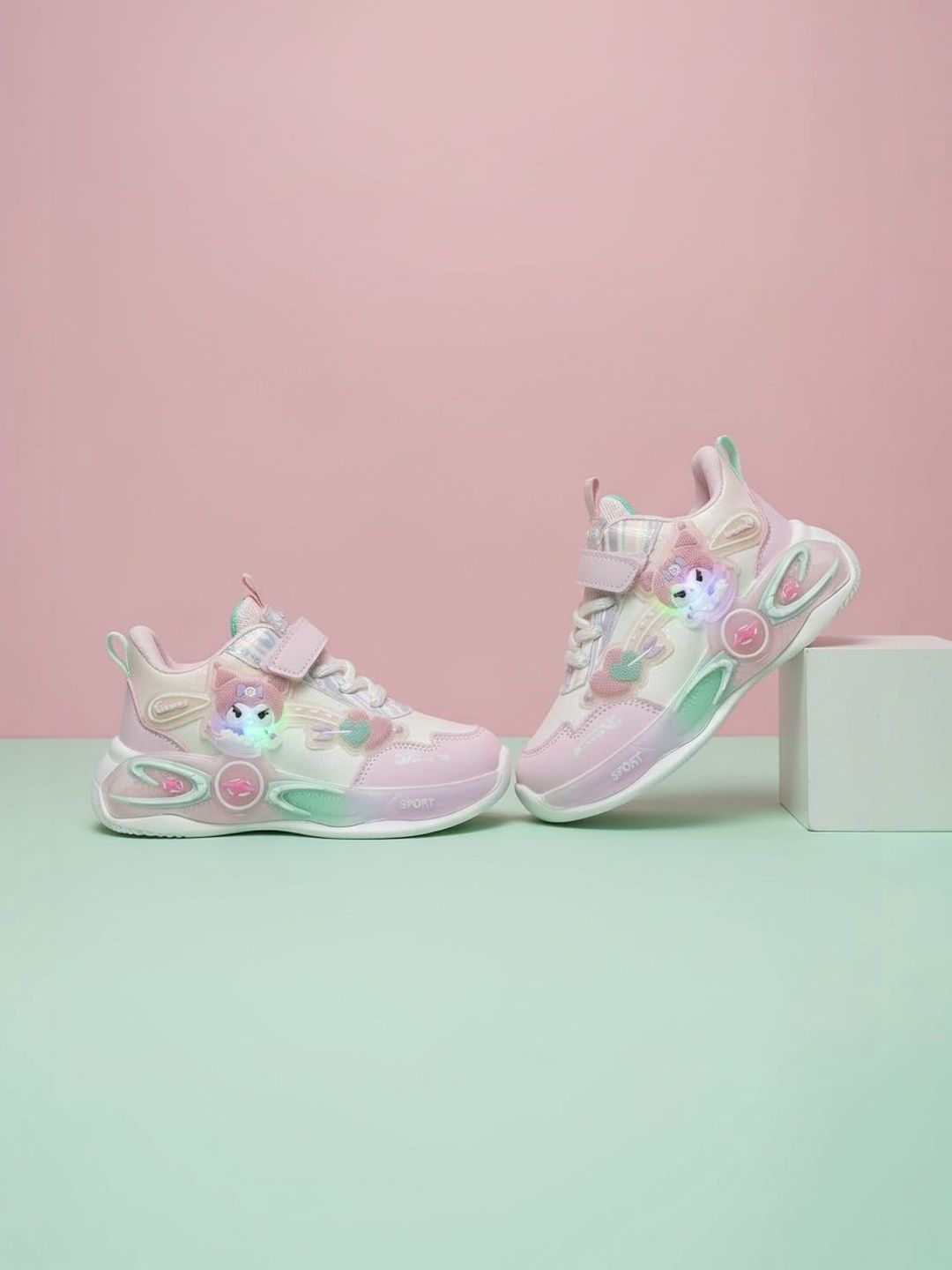 Happy Feet Girls Colourblocked Sneakers-picture-48