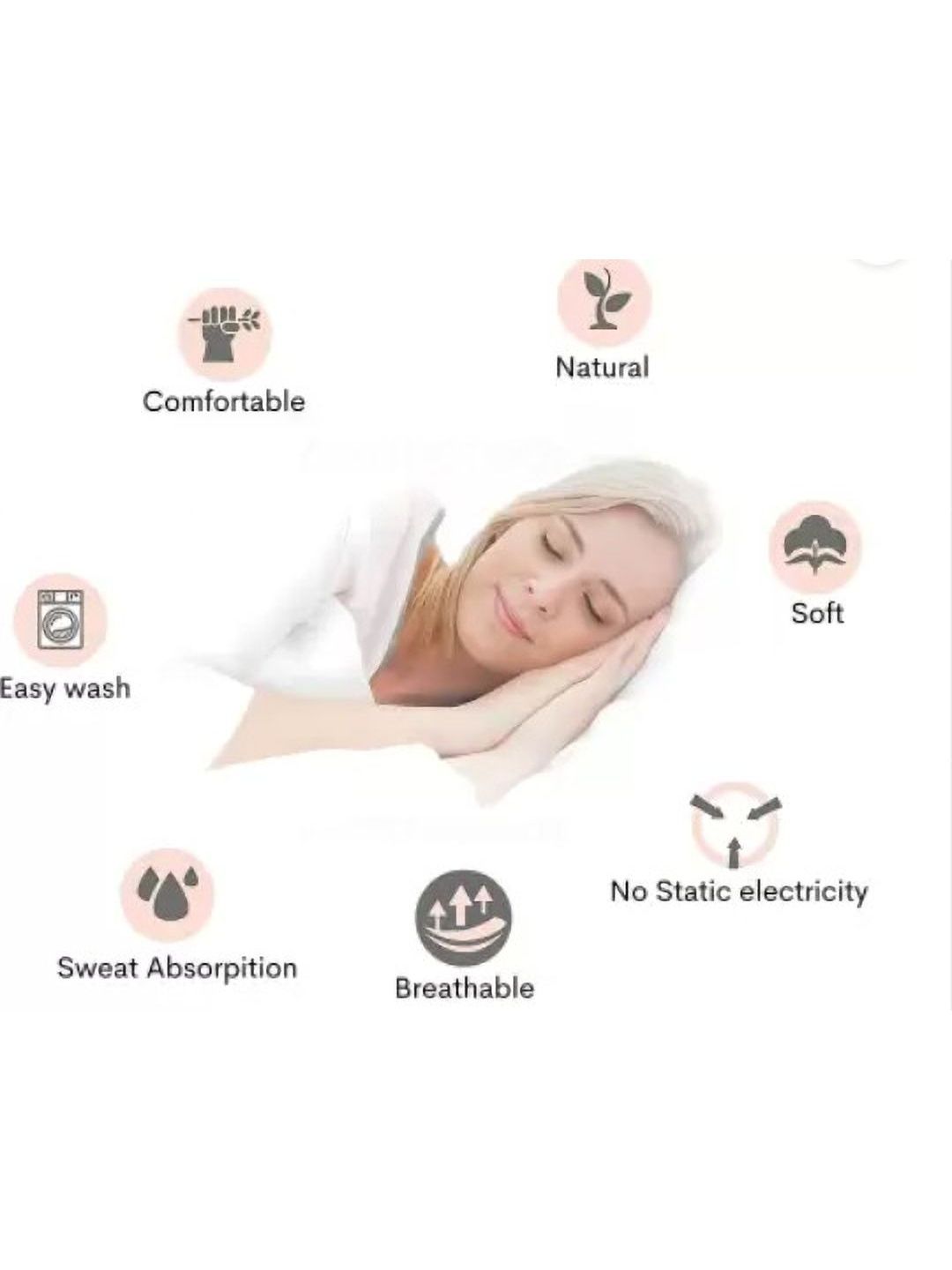 Homybees White 220 TC Queen Bedsheet with 1 Pillow Covers-picture-38