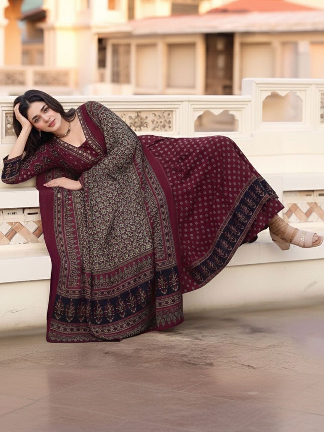 SZN Women Ethnic Motifs Printed Regular Kurta with Palazzos & With Dupatta-picture-31