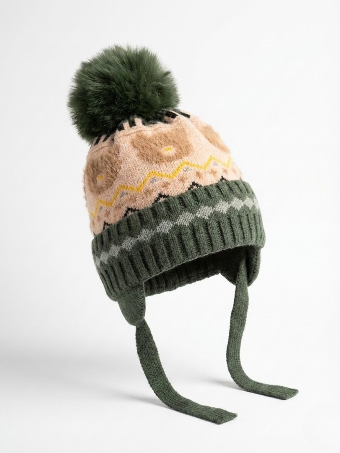 Cdeck Unisex Kids Printed Woollen Beanie-picture-17