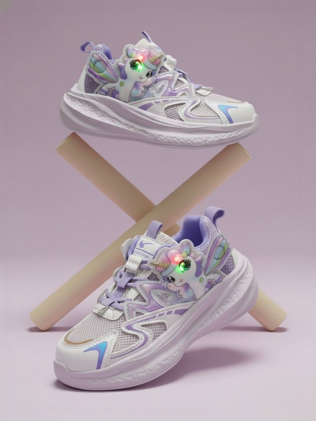 Happy Feet Girls Textured Sneakers-picture-58