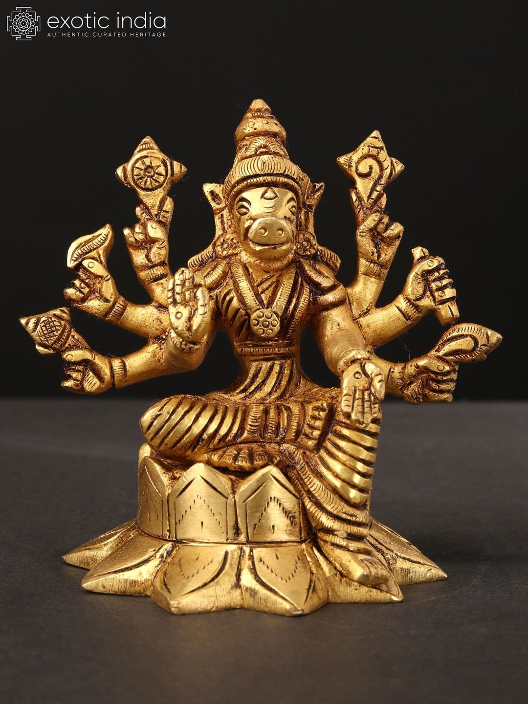 Exotic India Gold-Toned Religious Figurine Showpiece-picture-29