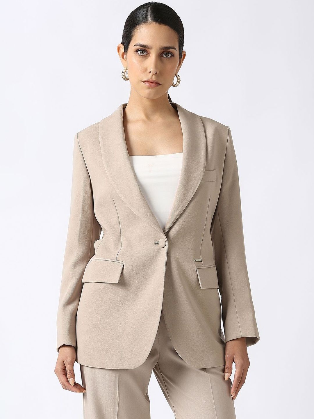 Van Heusen Woman Notched Lapel Single-Breasted Formal Blazers-picture-32