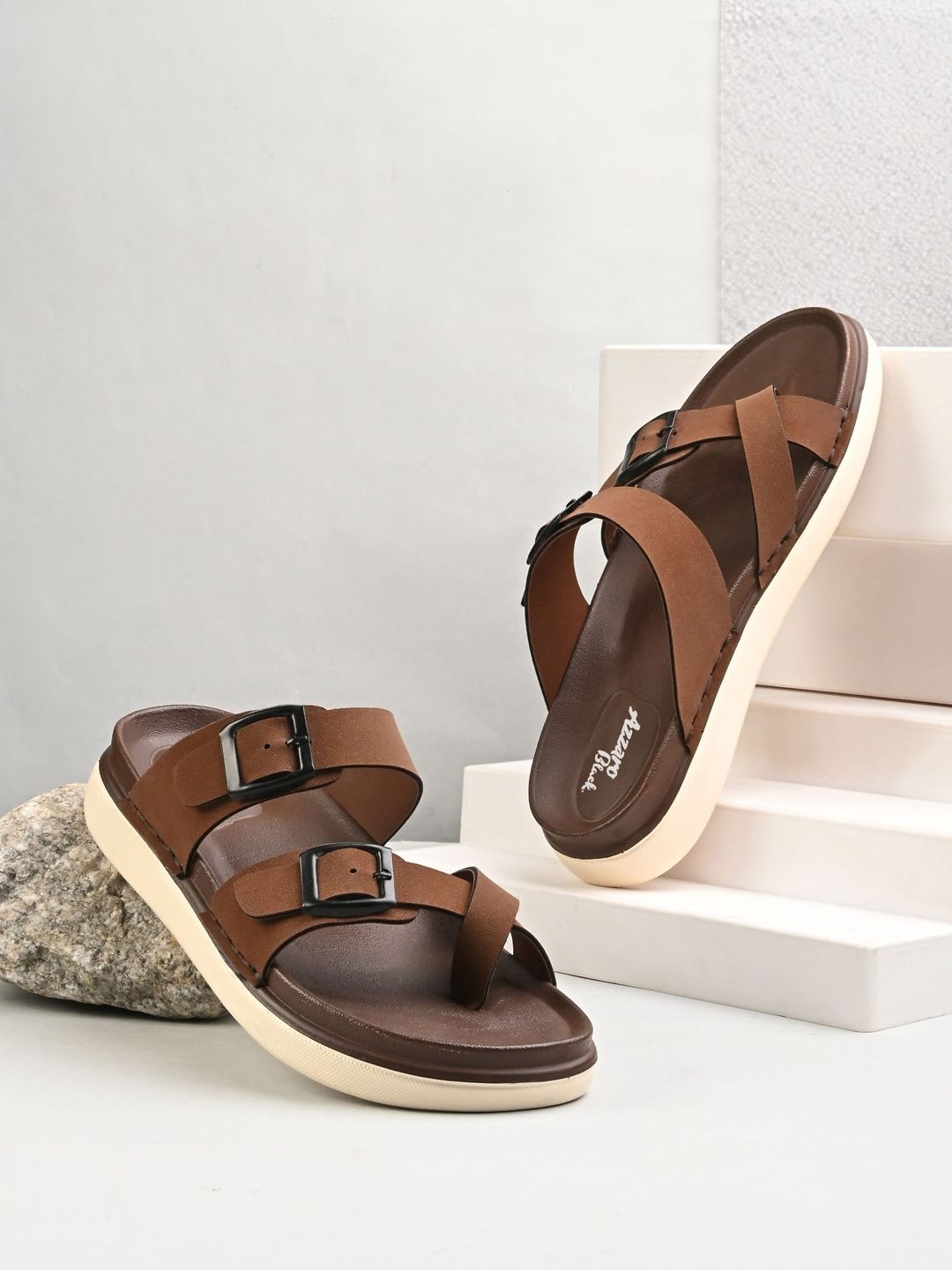 Azzaro Black Men Comfort Sandals-picture-36