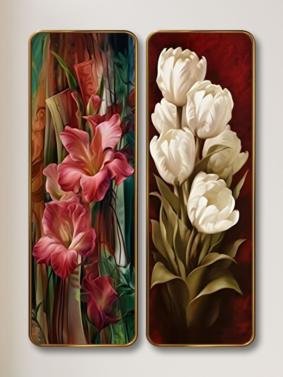 Aura Multicoloured Set of 2 Piece MDF Other Wall Paintings-image-32
