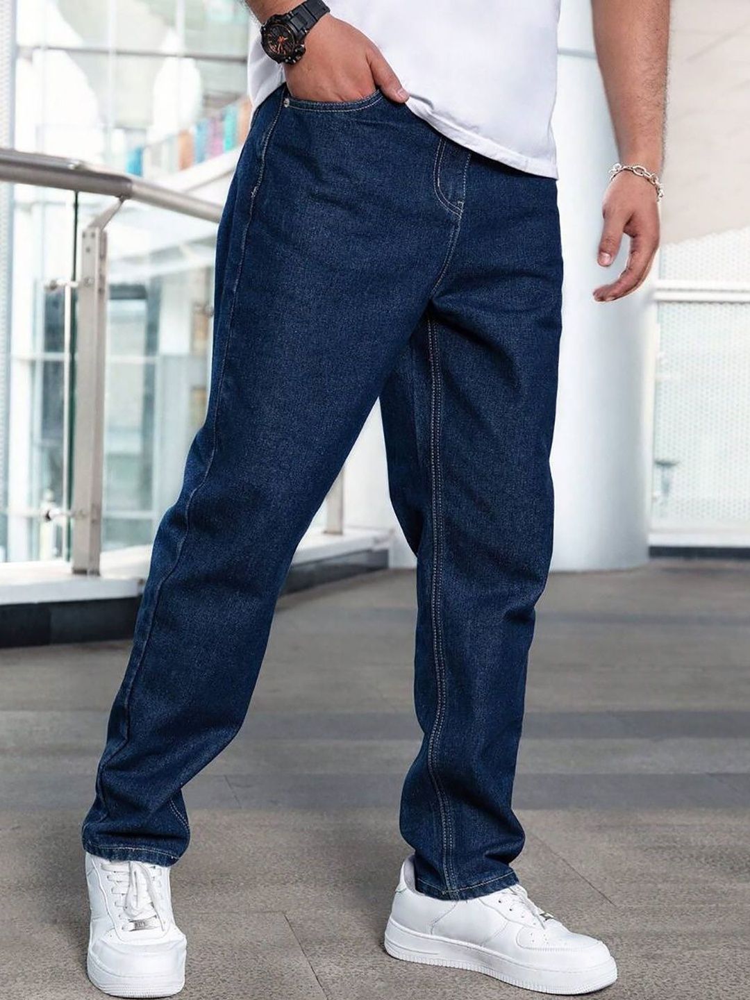 UNITED DENIM Men Loose Mid-Rise Stretchable Jeans-picture-17