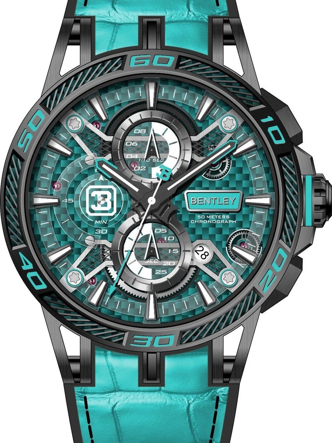 BENTLEY Men Dial & Leather Straps Analogue Chronograph Watch BL-40-20-picture-47